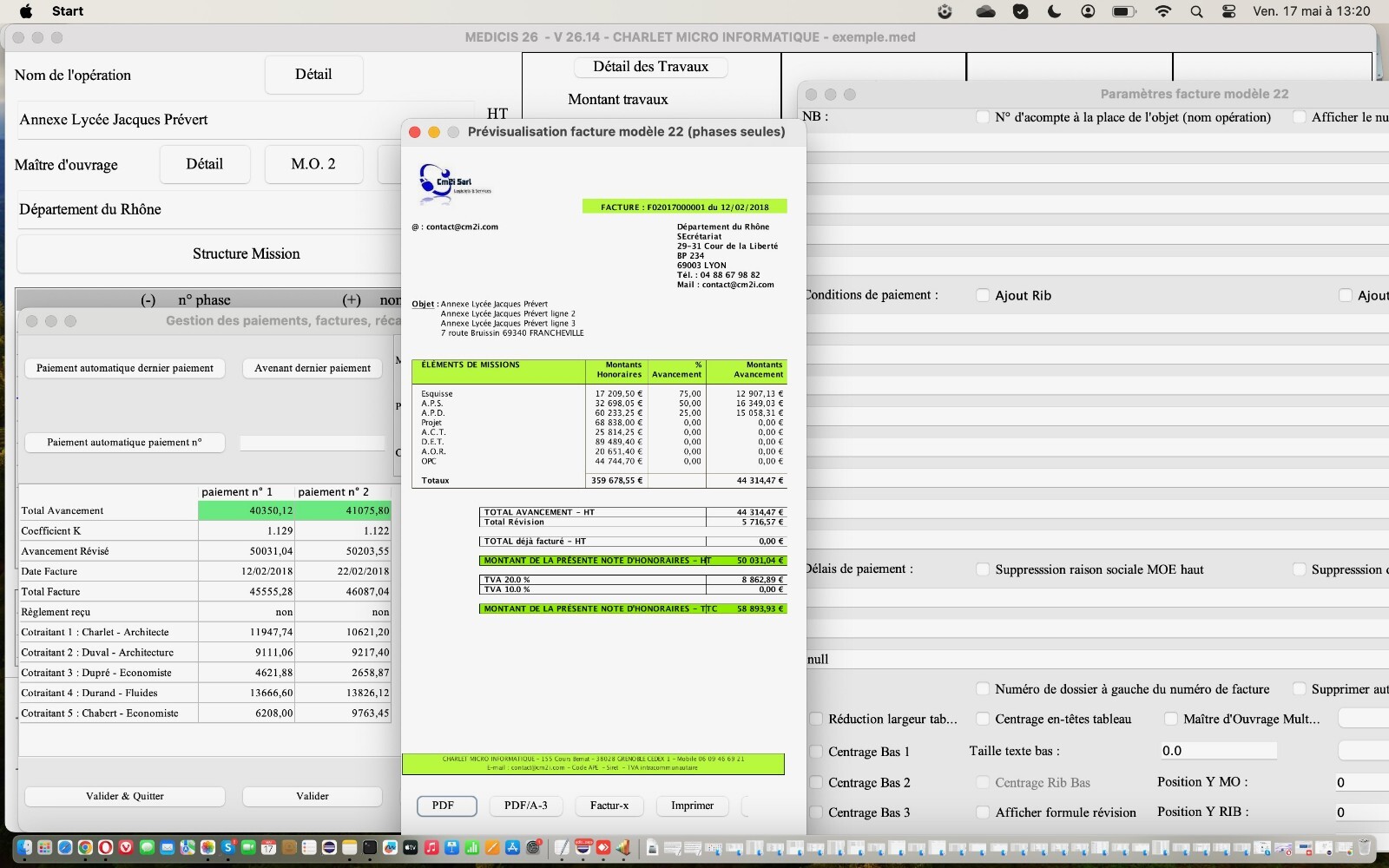 Logiciel de facturation Architecte Médicis Pro PC