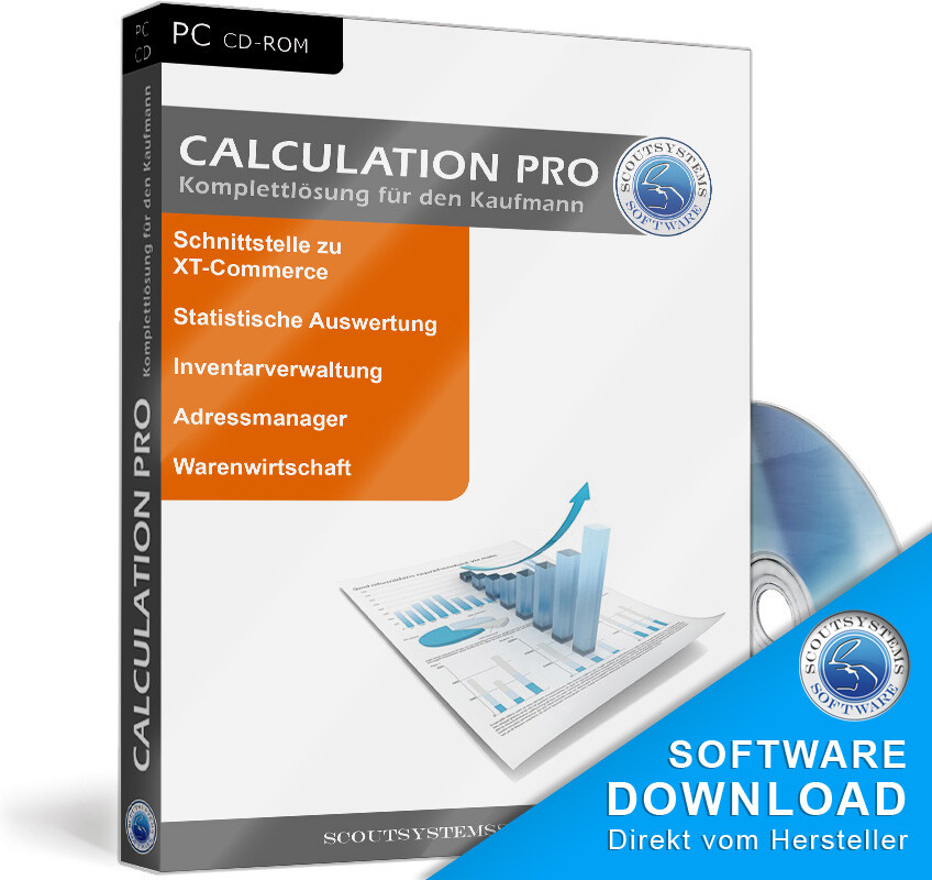 Invoice program for companies, entrepreneurs, invoice software calculation Pro, CD