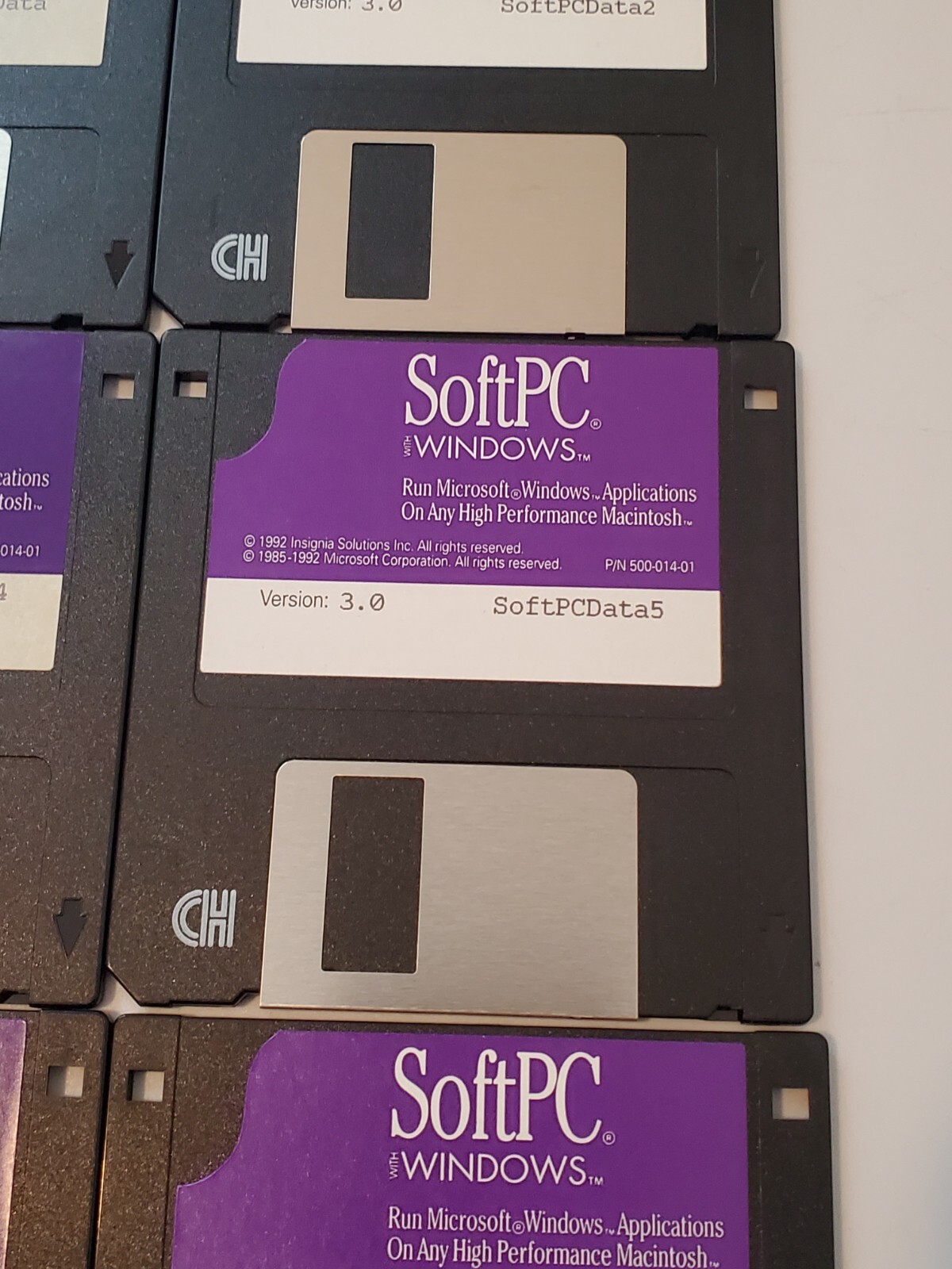 Soft PC with Windows Microsoft Version 3.0 Macintosh 3.5″ Floppy Disks Data EUC