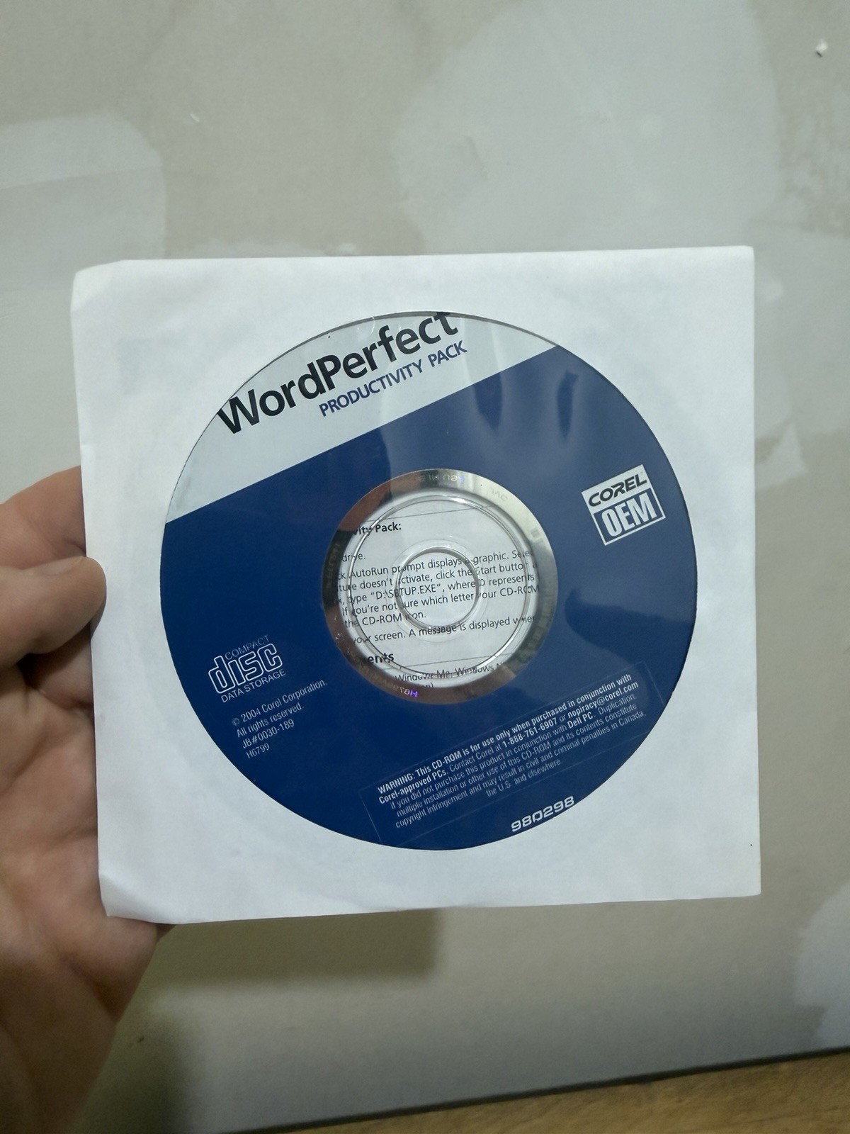 2004 Corel WordPerfect Productivity Pack PC CD ROM OEM Windows Word Perfect NEW