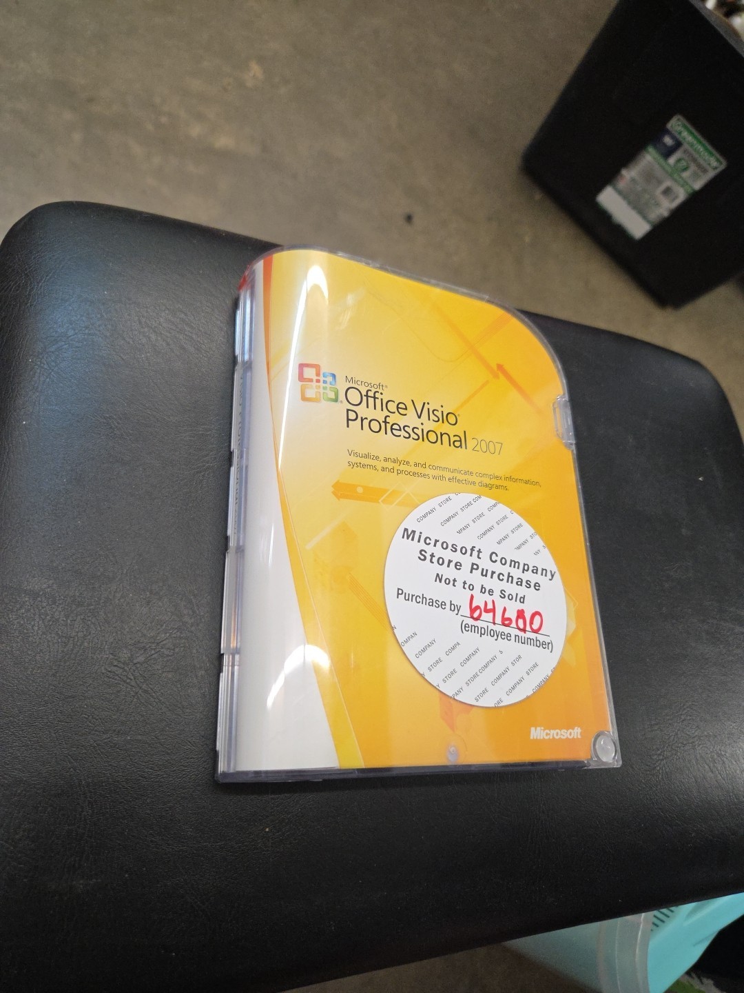 Official Microsoft Office Visio Professional 2007 in Case w/ Product Key – VGC