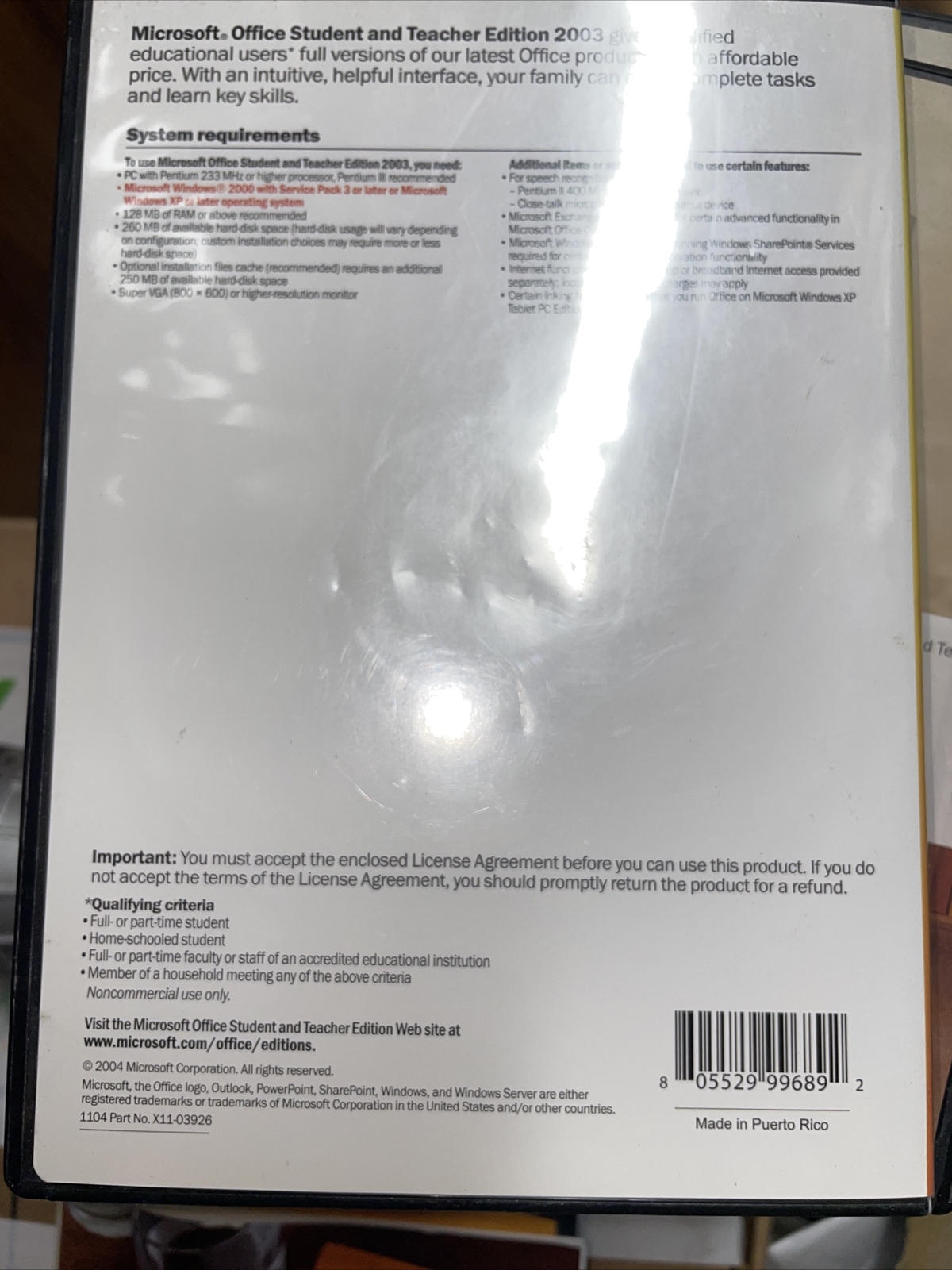 Microsoft Office Student and Teacher Edition 2003 – 50300323 with Product Key