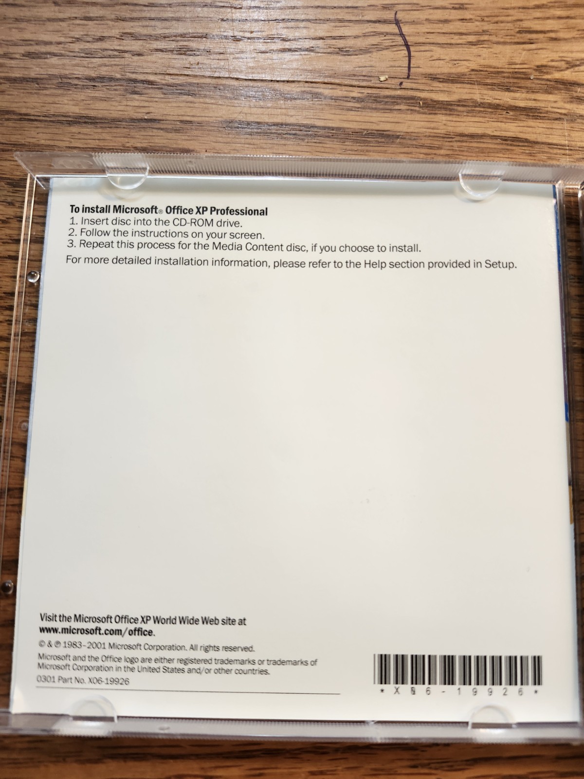 Microsoft Office XP Professional, Version 2002, 2 Discs Vintage Software