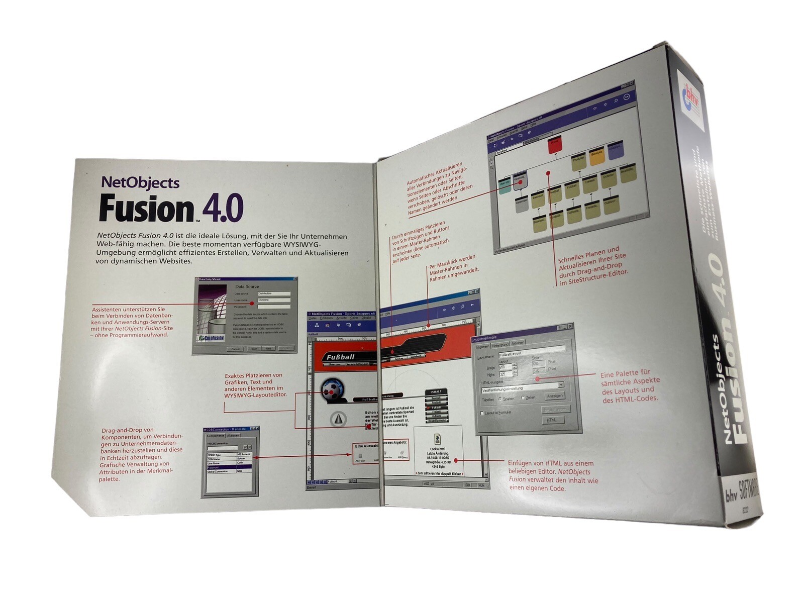 NetObjects Fusion 4.0 Software Business Websites Create Vintage PC CD-ROM