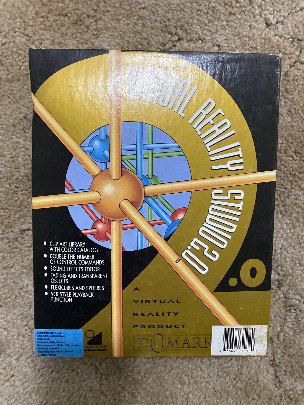 Vintage Domark Virtual Reality Studio 2.0 1992 3.5″ Disks For IBM