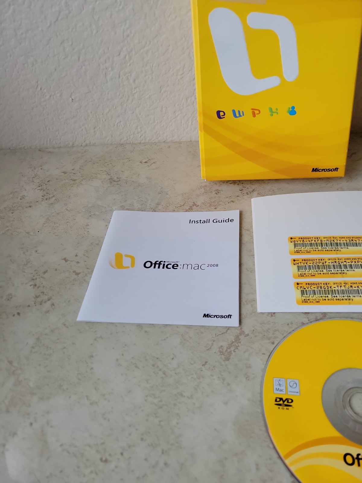 Microsoft Office 2008 Home & Student Edition for Mac with Three Product Keys+