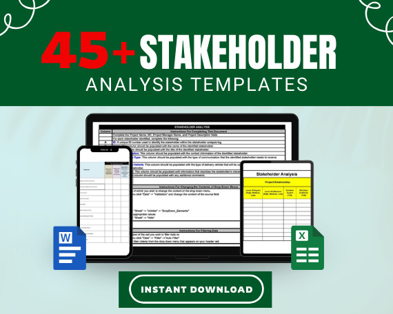 45+ Stakeholder Analysis Templates Excel Word Google Sheets | Project Management