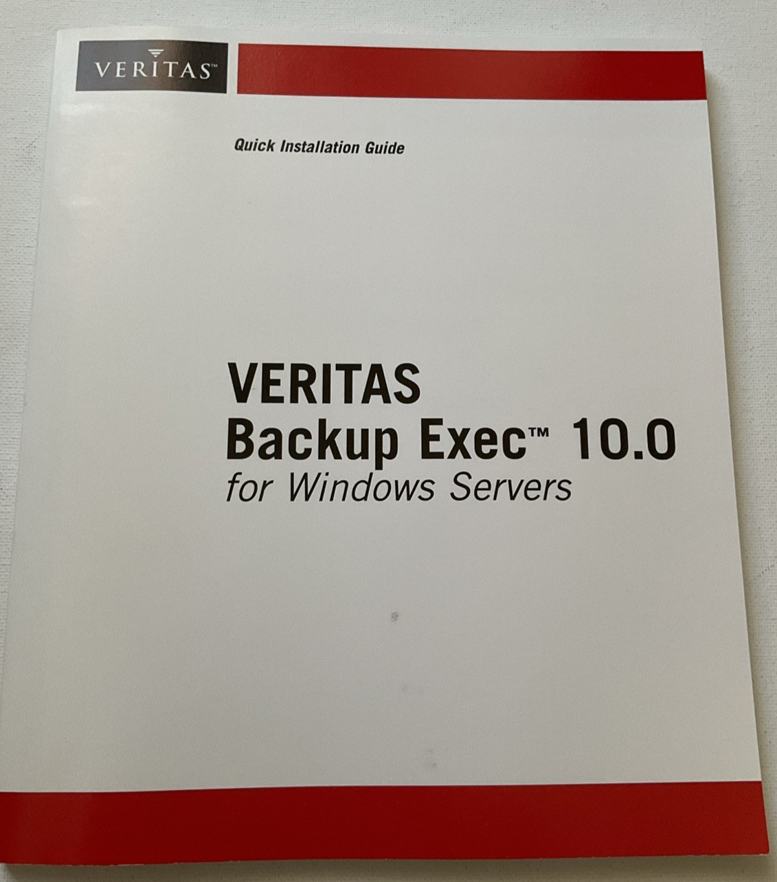 VERITAS Backup Exec 10.0 For Windows Small Business Servers READ DESCRIPTION