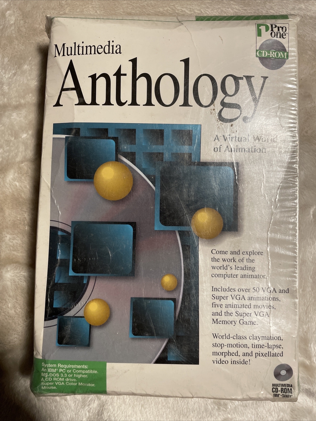 Multi Media Anthology Pro One Cd Rom Vintage IBM Tandy PC Software 1990s Sealed