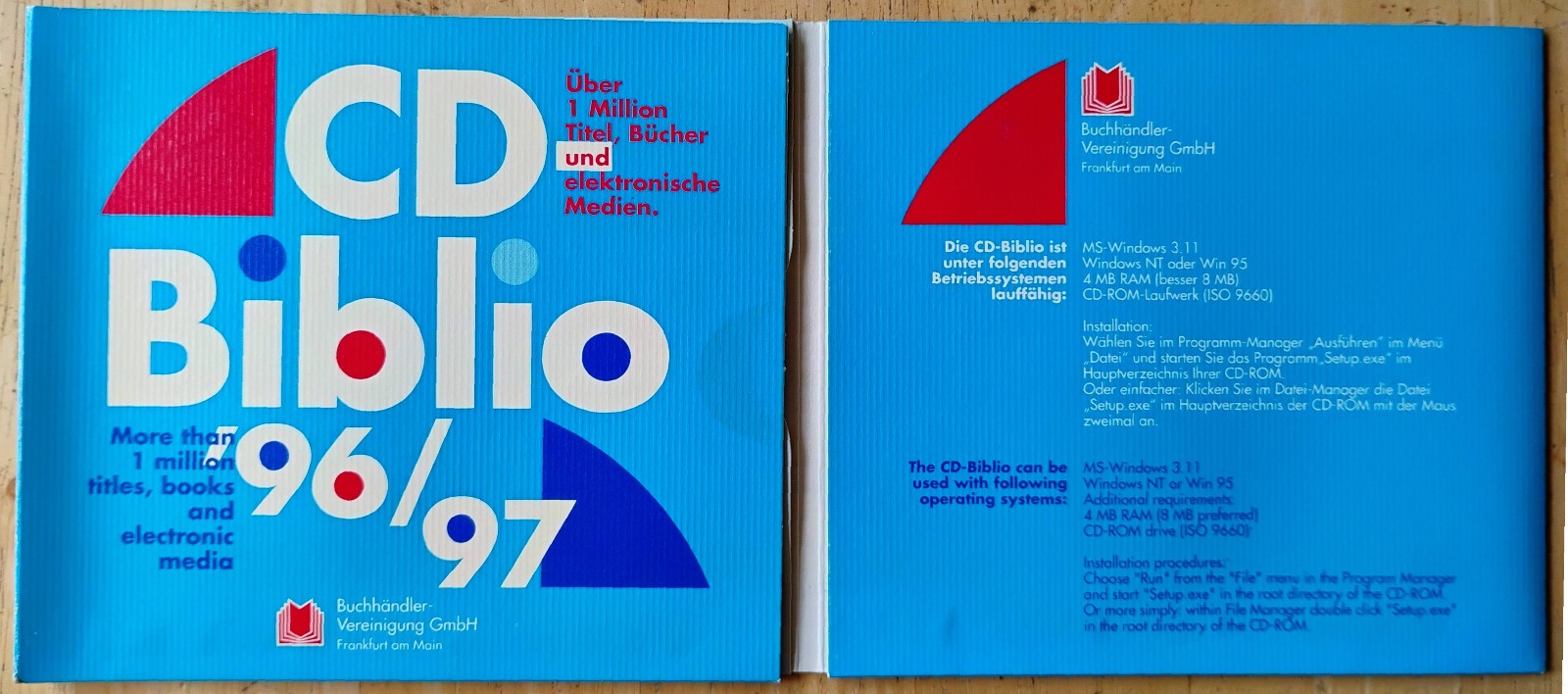 Titles, books, and electronic media, 1 million in English and German
