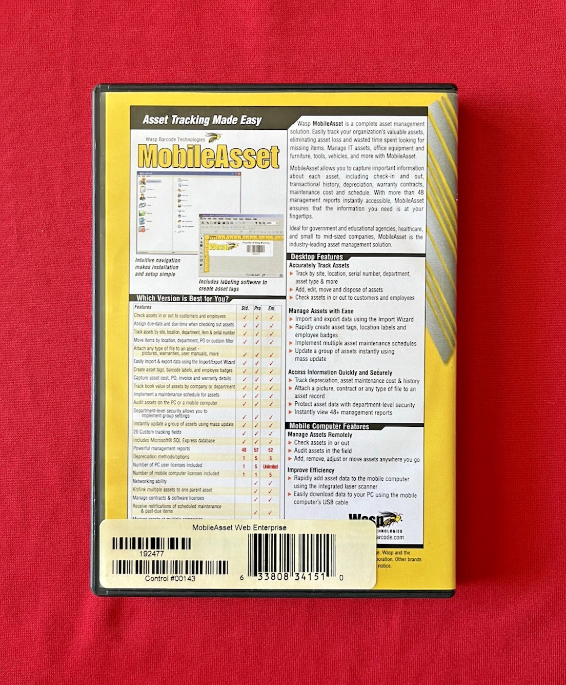 Wasp MobileAsset v5 Pro 5.3-PC user 1 mobile user + MobileAsset Enterprise v6.2