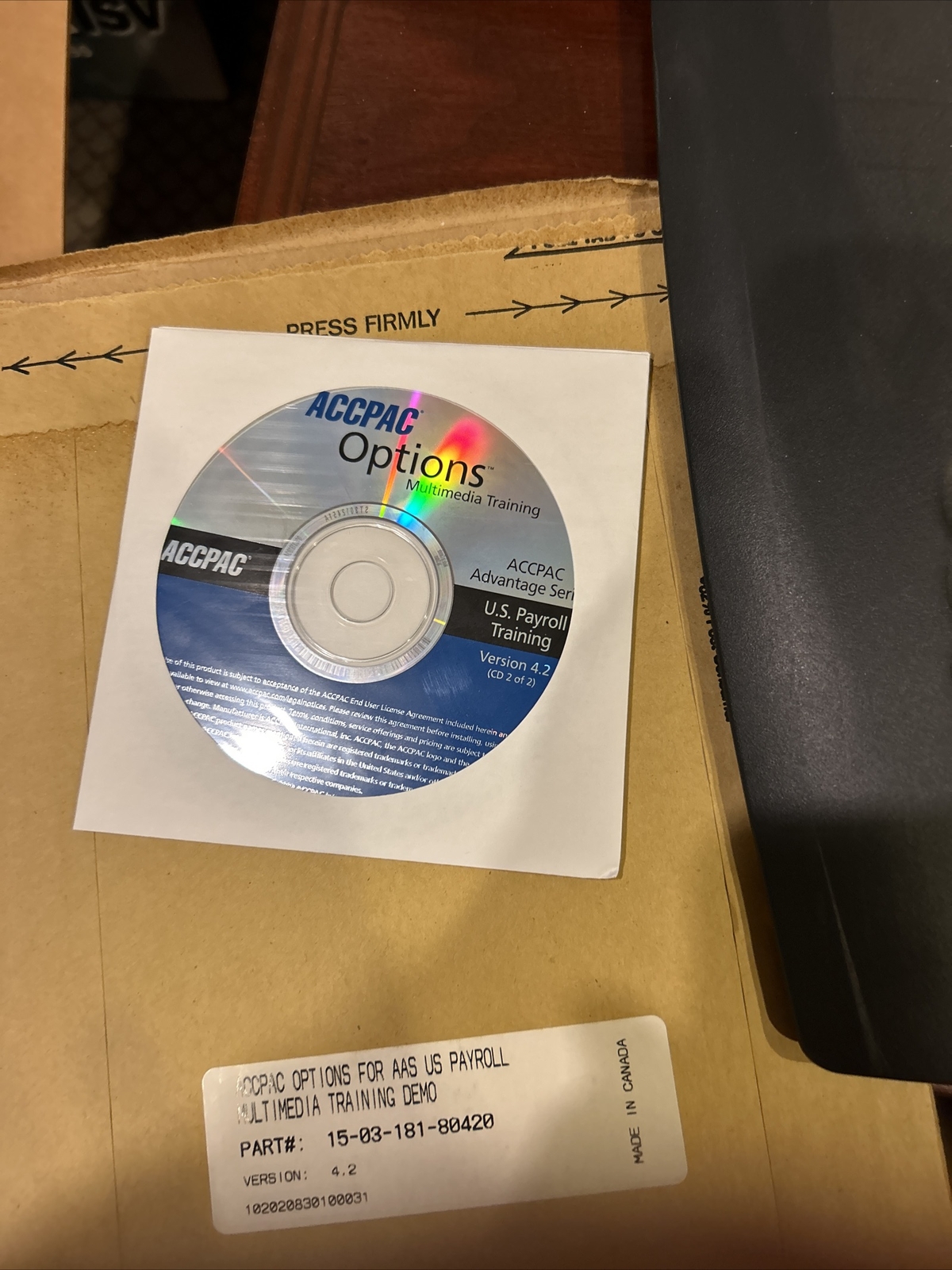 $6500 Brand New. Accpac Options. Training CDs For SM, GL,AP,AR,OE,PO,PROVIDES