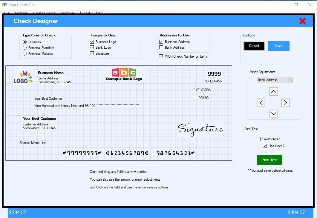 Print Checks Pro – Check Printing Software for Windows 10/11