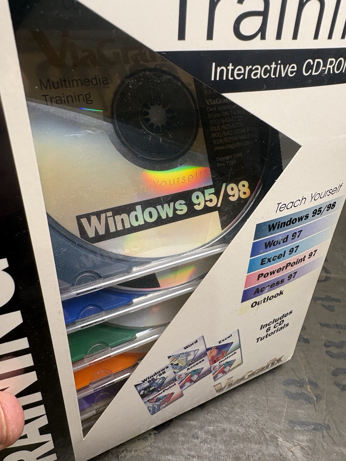 Microsoft Office 97 Training 6-Pack CD-ROM Sealed Windows 95 98 Word Excel Retro