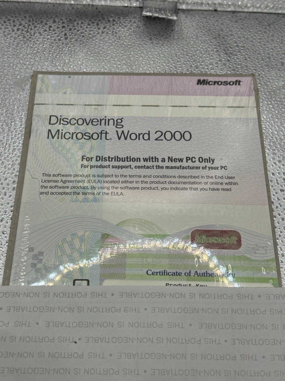 Microsoft Word 2000 Software BOOK X03-68684 Key & COA & DVD