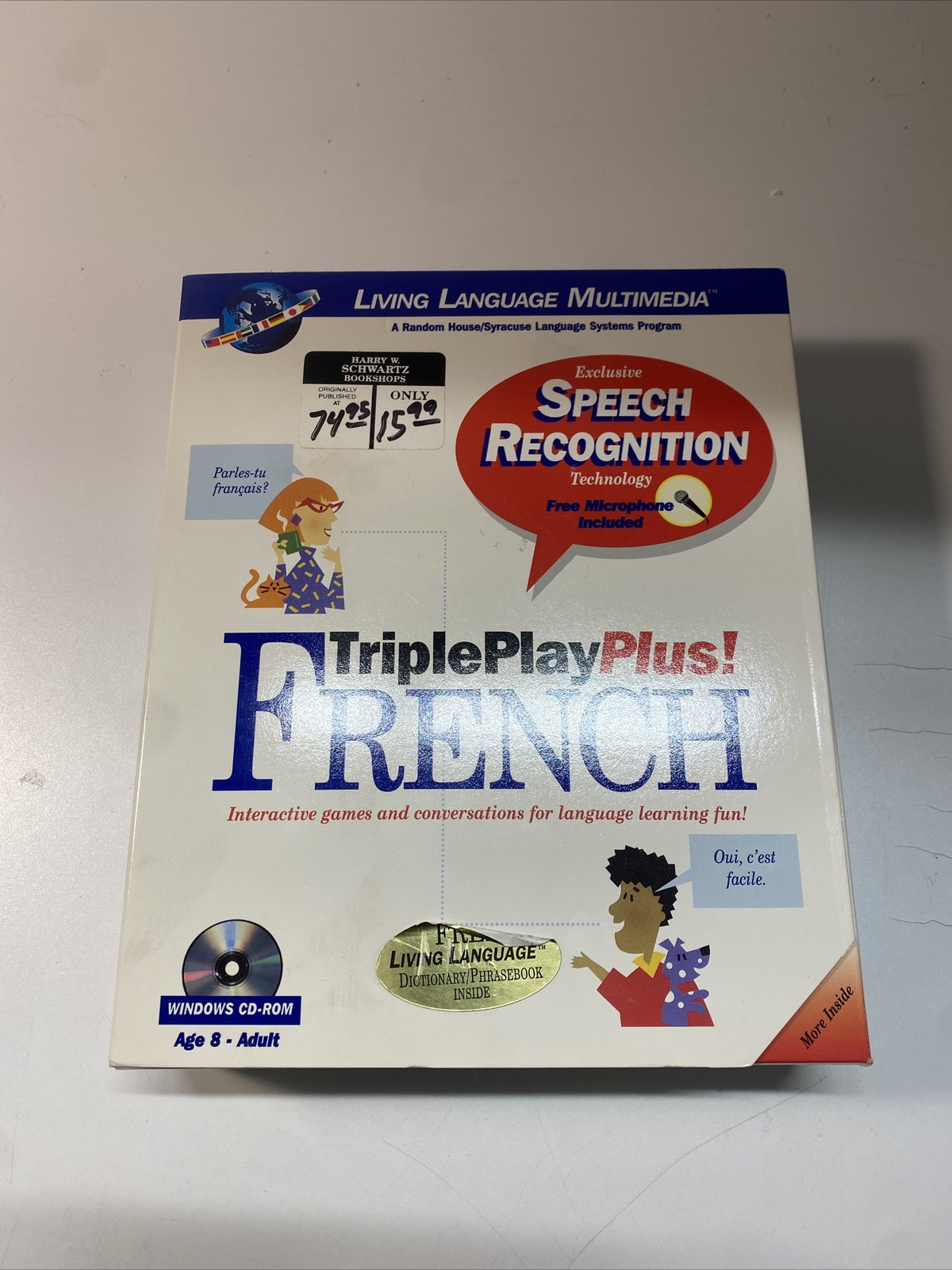 1995 Vtg Big Box PC Triple Play Plus French By Random House / Syracuse