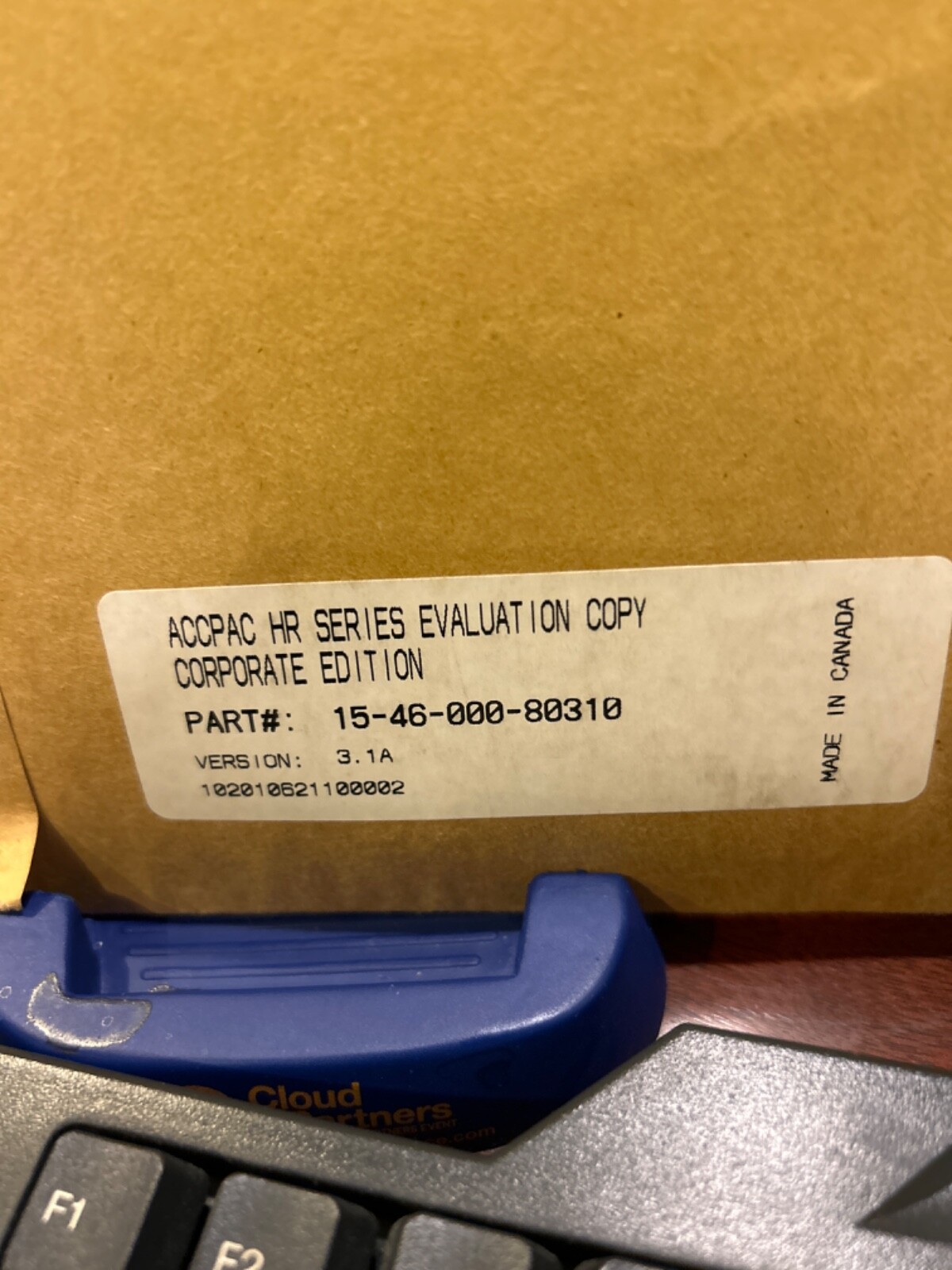 NEW. NEVER USED .ACCPAC HR Series . Corporate Edition v3.1 Evaluation Copy. NFR.