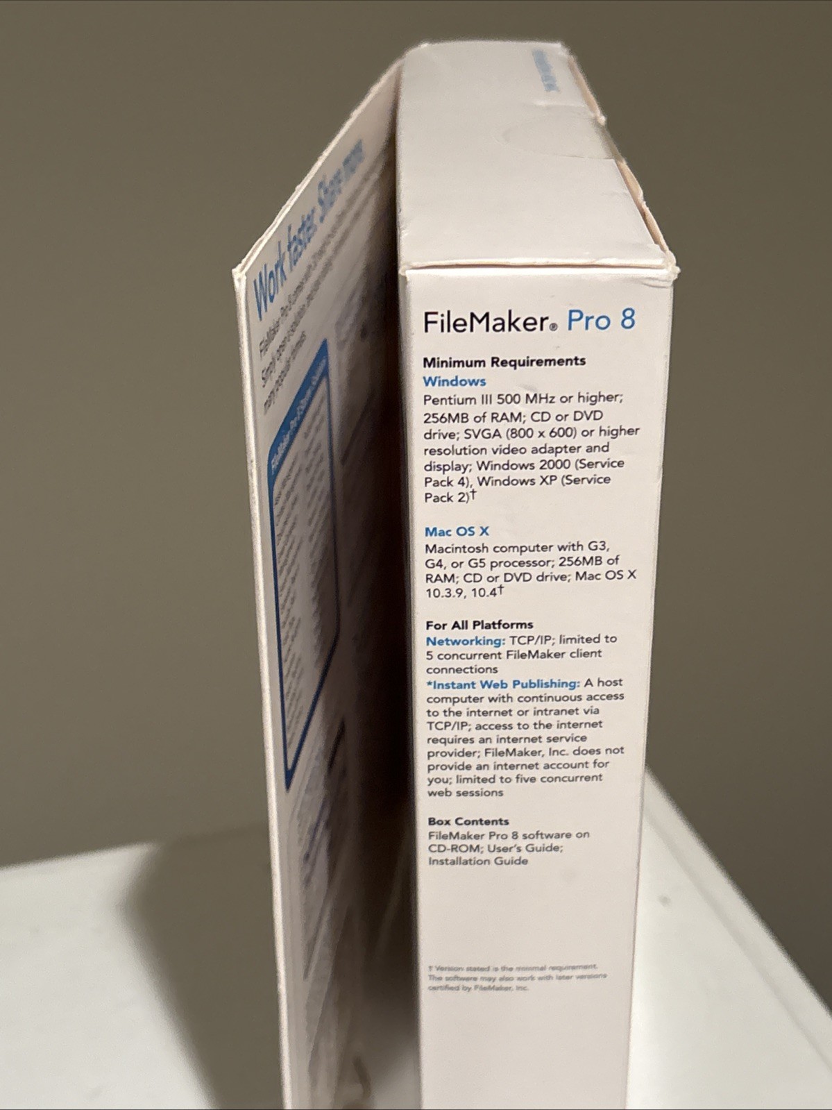 NEW FILEMAKER PRO 8 SOFTWARE & User Guide/Resource Guide FOR Windows AND MAC CIB
