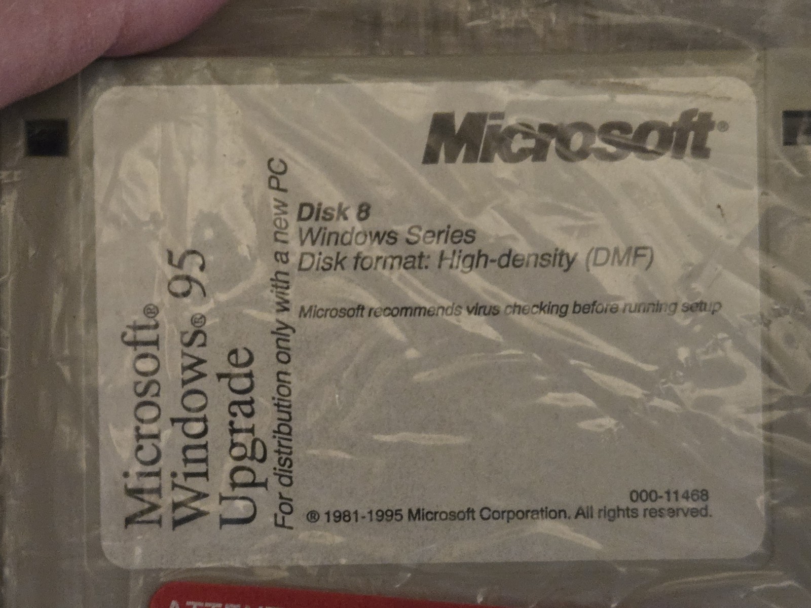 Microsoft Windows 95 Upgrade With 13 Floppy Disks New Sealed