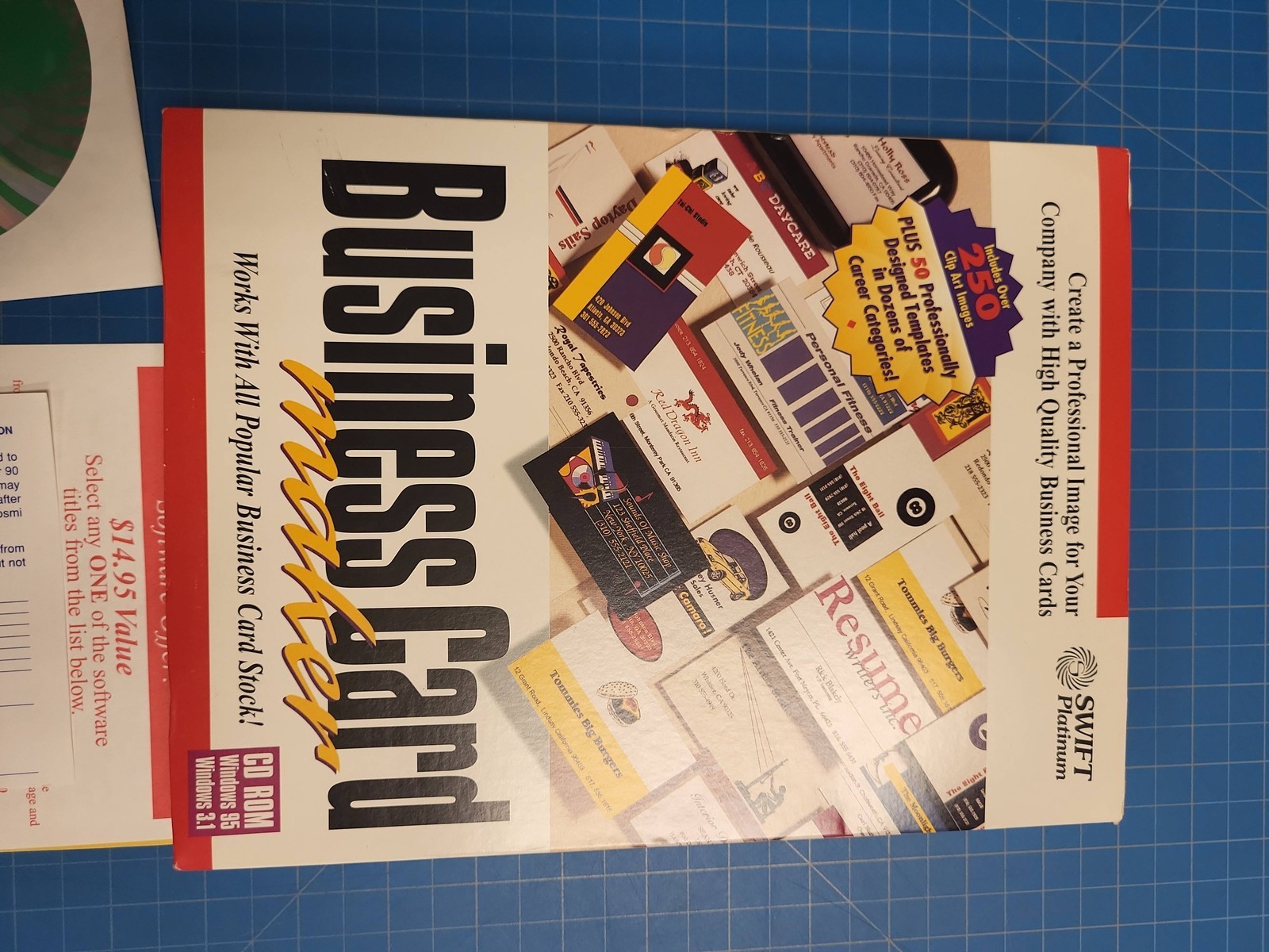 Vintage Business Card Maker Software Windows 95 3.1 Design Templates CD-ROM