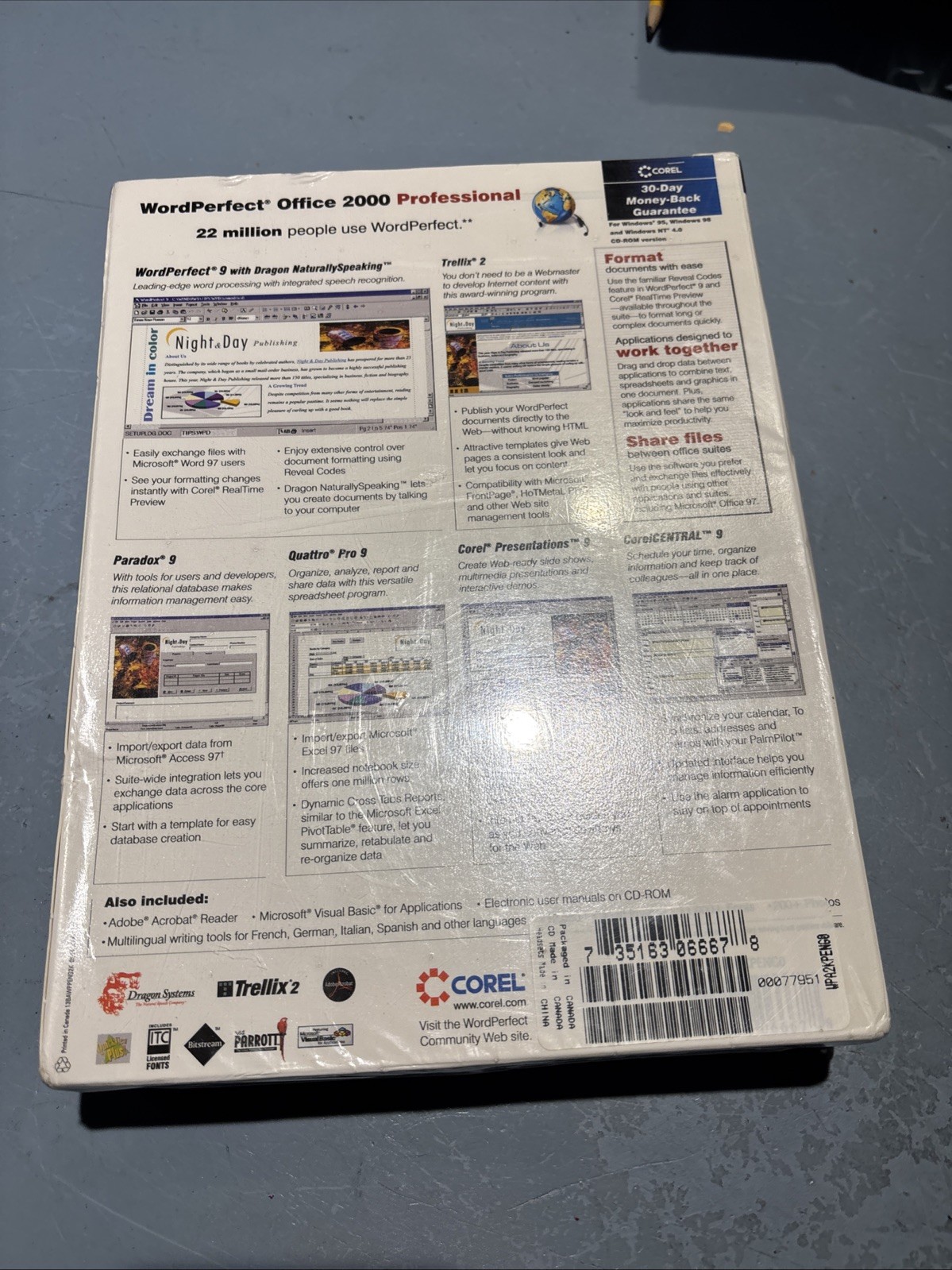 Word Perfect Office 2000 Professional Academic WordPerfect 2000 NEW