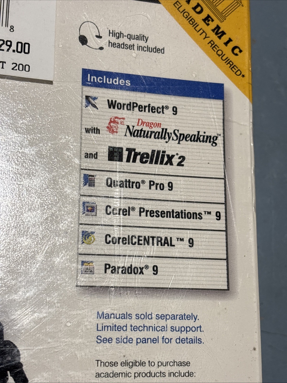 Word Perfect Office 2000 Professional Academic WordPerfect 2000 NEW