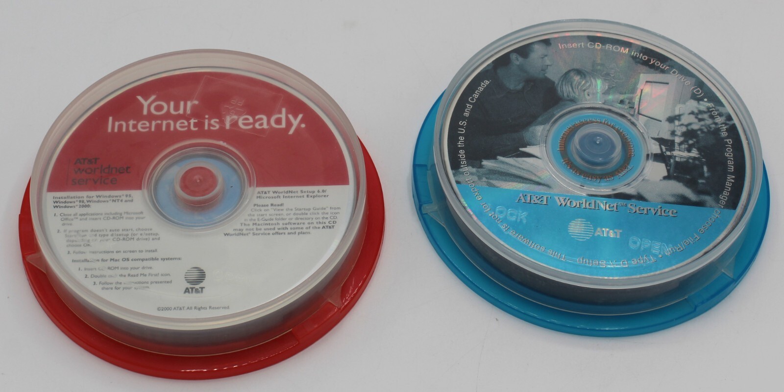 Vintage Internet Service Providers AOL Compuserve WorldNet Others CD PC CD-ROM u