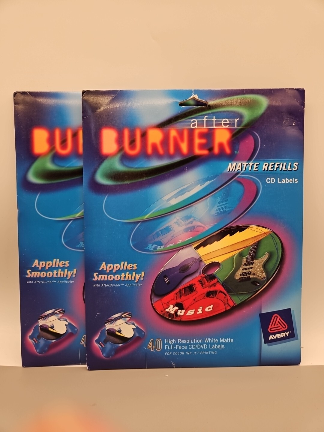 After Burner Avery Matte Refills CD Labels 40ct In Each Package Lot Of 2