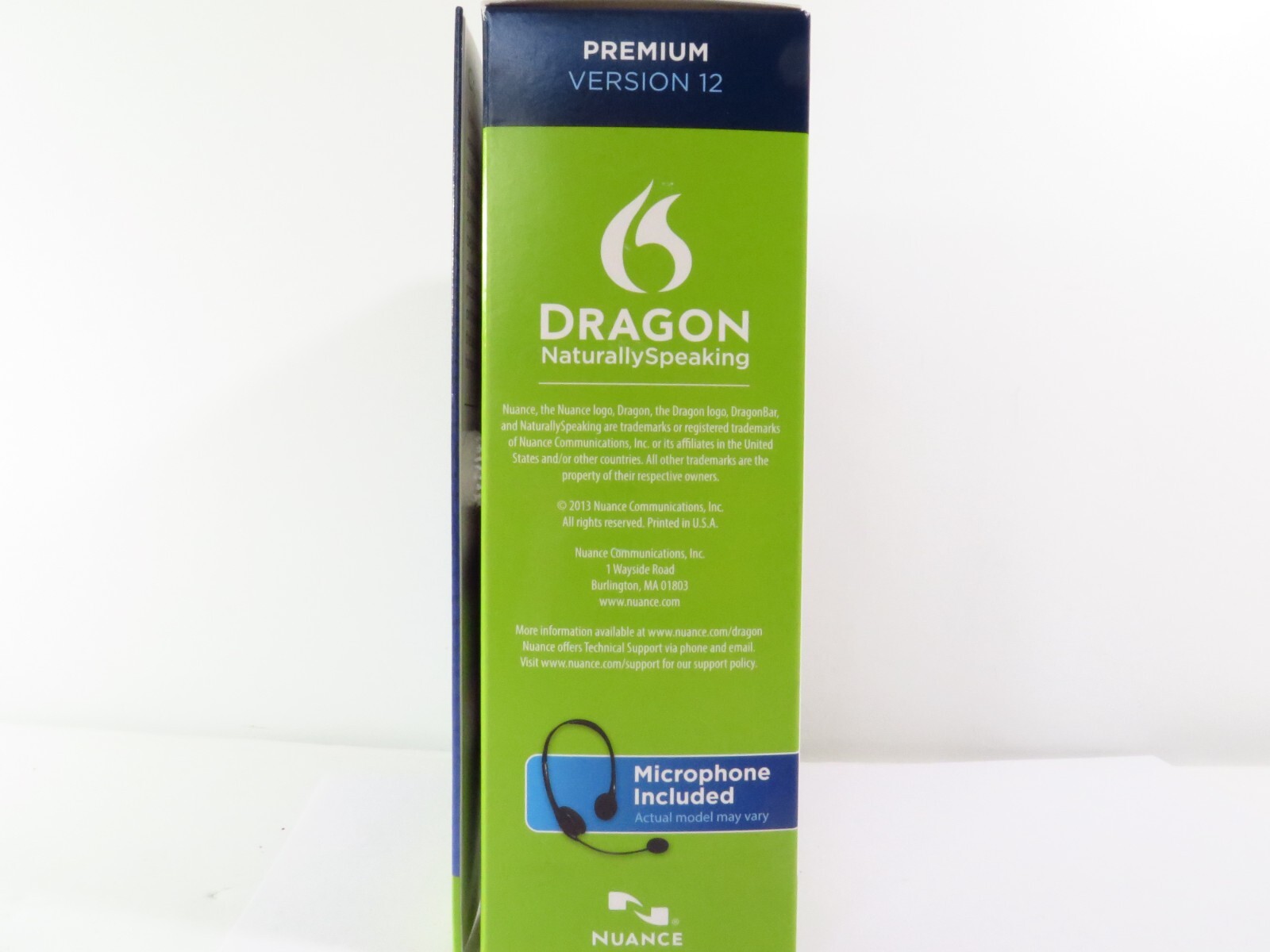 New (Open Box) Nuance Dragon NaturallySpeaking 12 Premium for Windows W/Mic