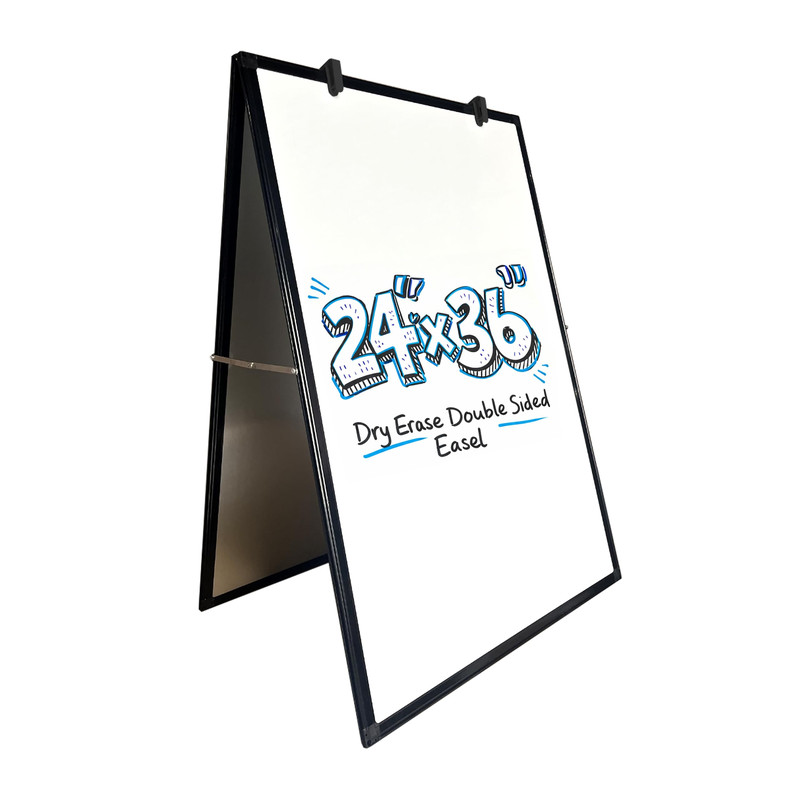 Flipside Products 24 X 36 Double-Sided Magnetic Dry Erase Black Aluminum