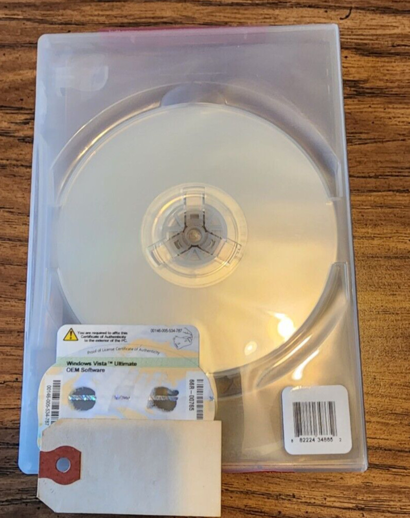 Microsoft OEM Vista Home Ultimate Software w Certificate of Authenticity COA Key