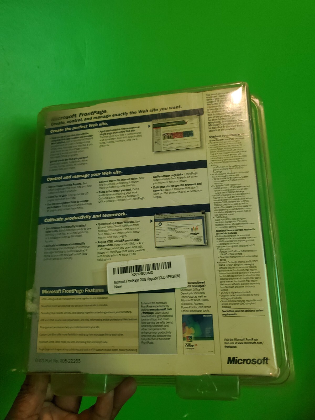 Microsoft FrontPage Version 2002 Upgrade