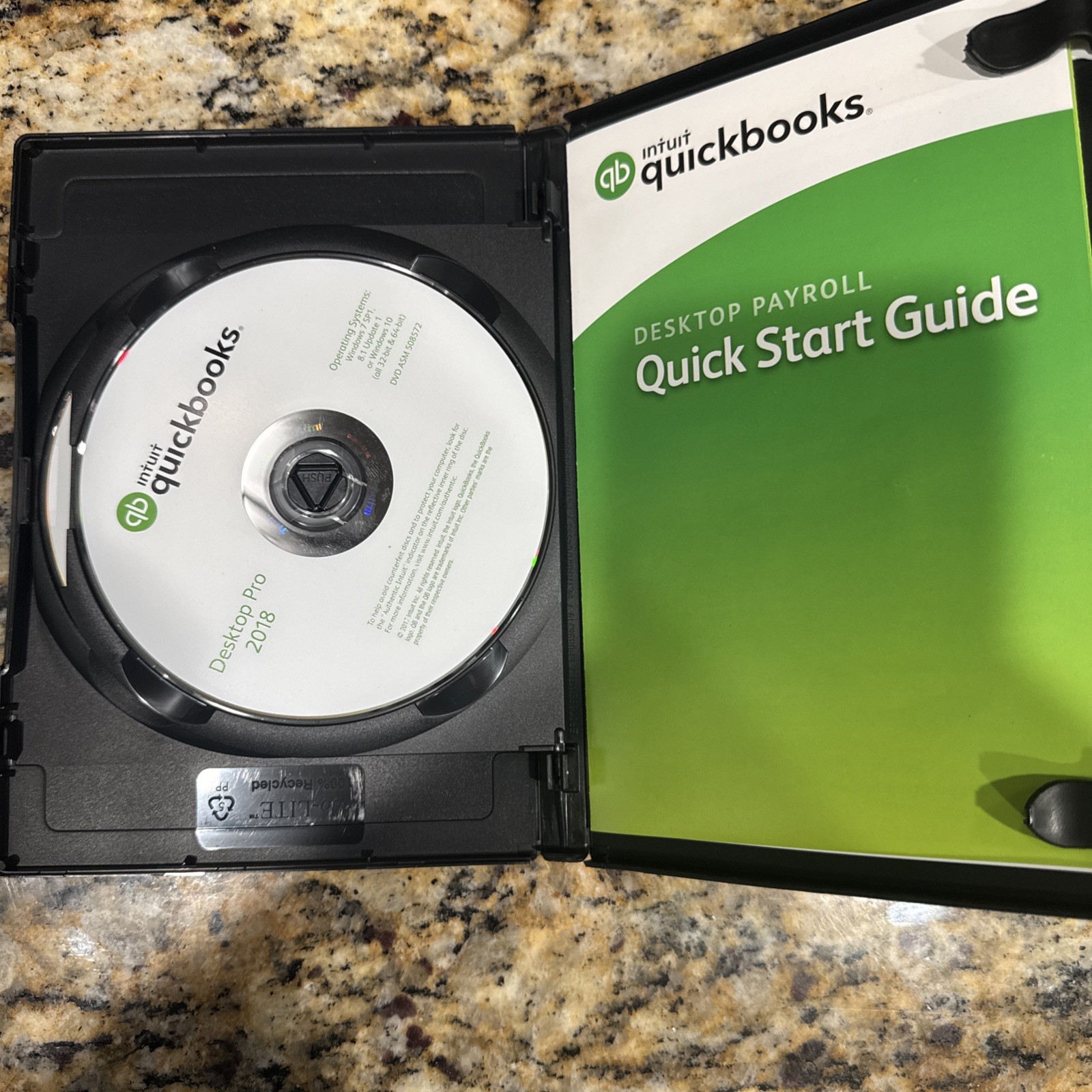 Intuit QuickBooks Desktop Pro 2018 Set Full Version DVD.