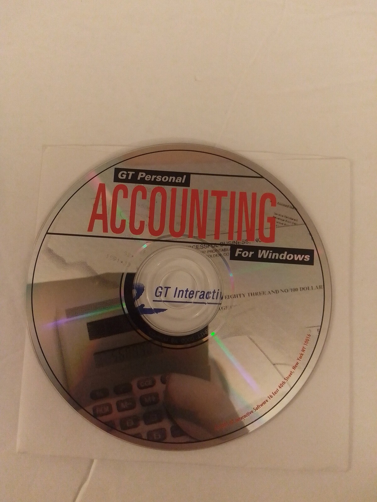 GT Personal Accounting For Windows CD-ROM For Windows 95 To XP LN