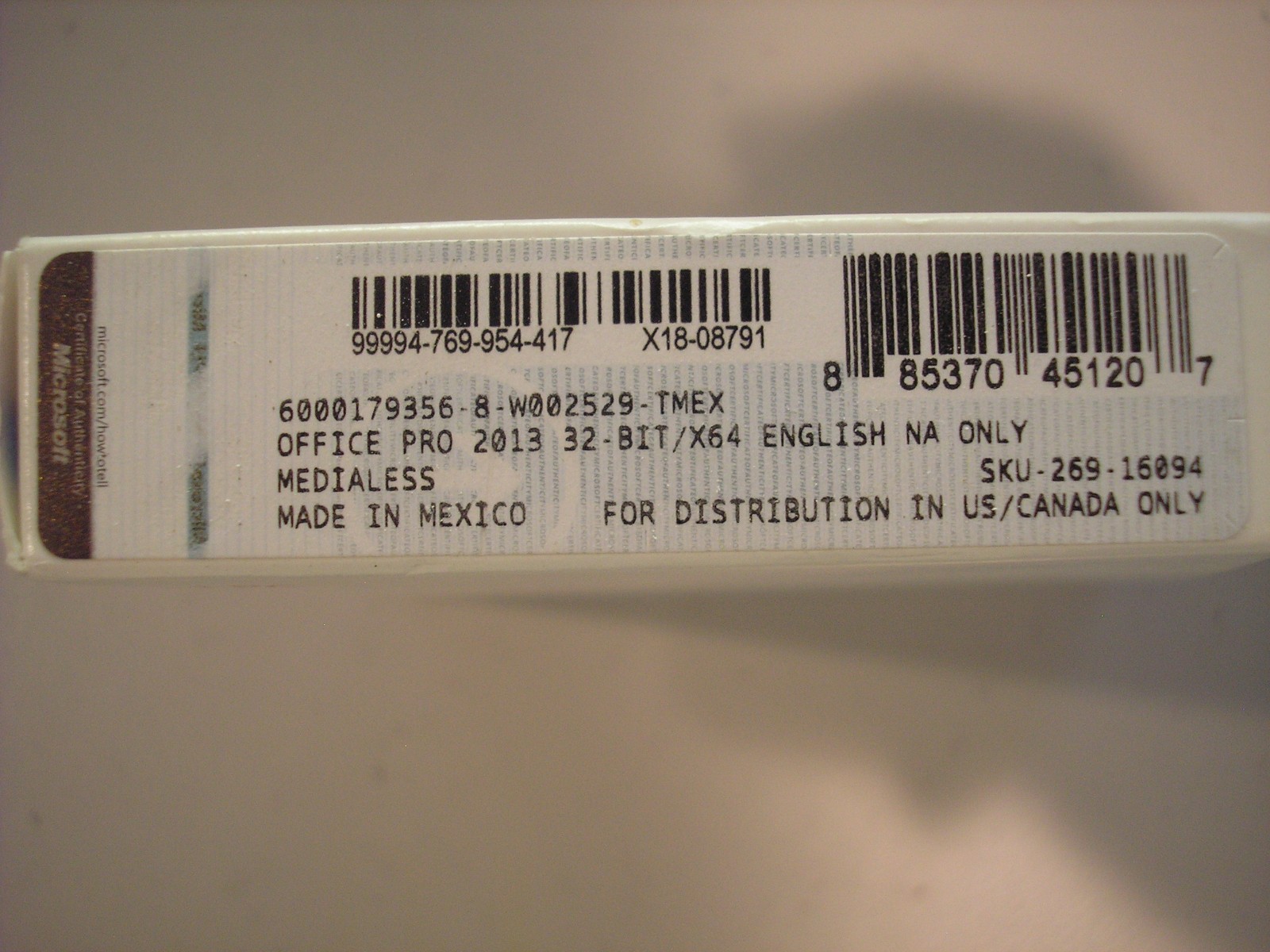 MS Microsoft Office 2013 Professional Full English Retail Boxed Version PKC=NEW=