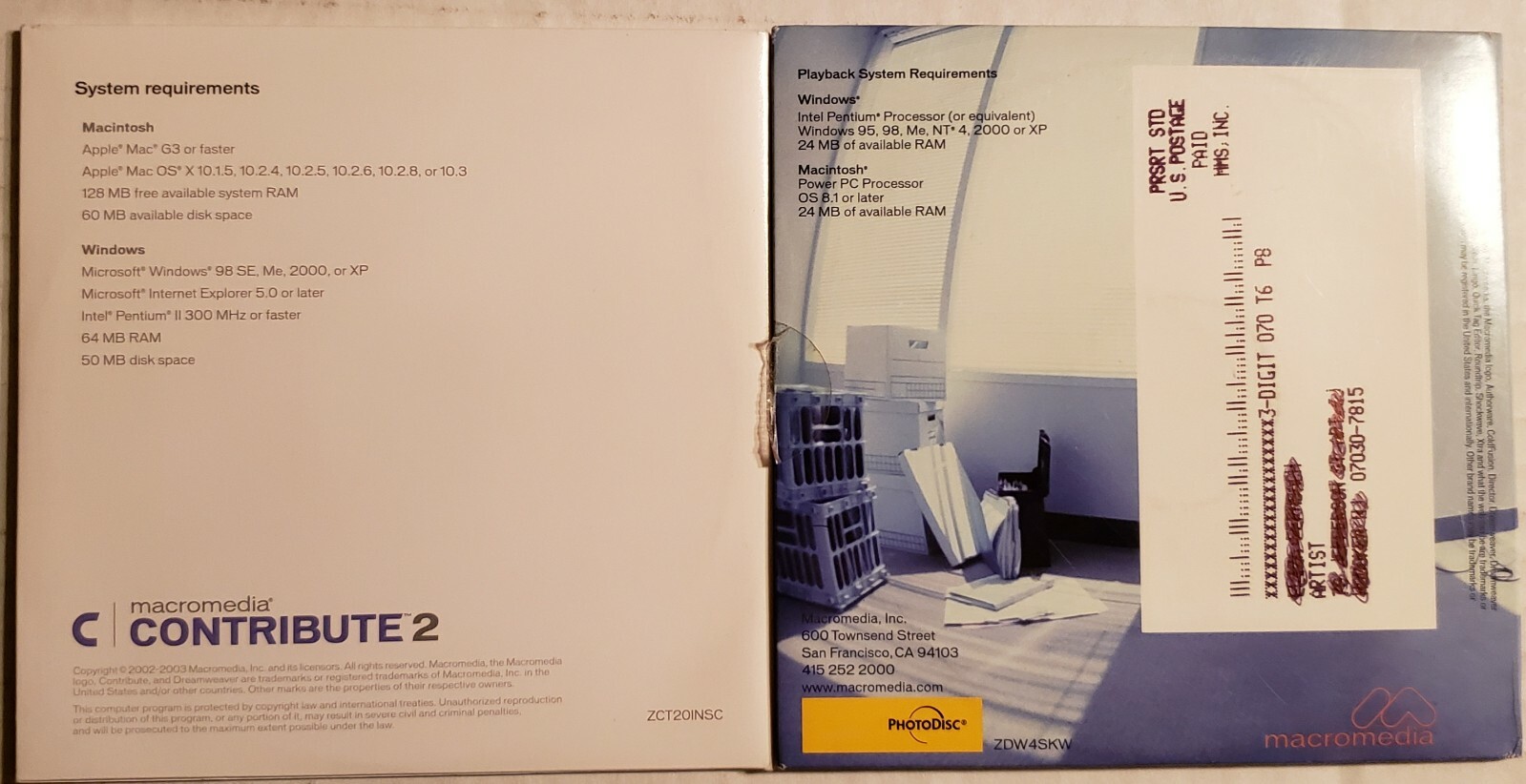 Macromedia Contribute 2 + Solutions Kit 2 Software Packs Preowned Disc Win/Mac