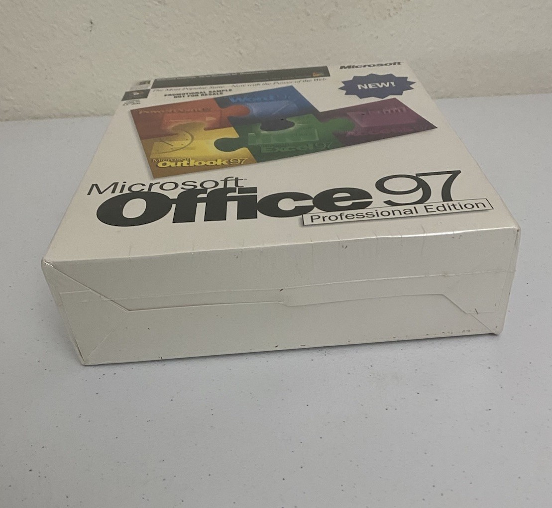 Sealed Microsoft Office 97 Professional Edition Software 1997 NEW Promotional