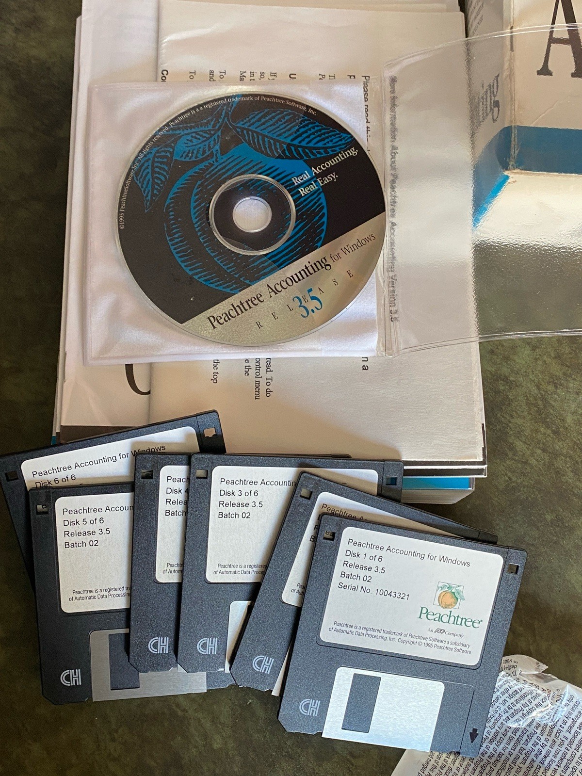 Peachtree Accounting Software User Guides For Windows CD ROM & Floppy VTG