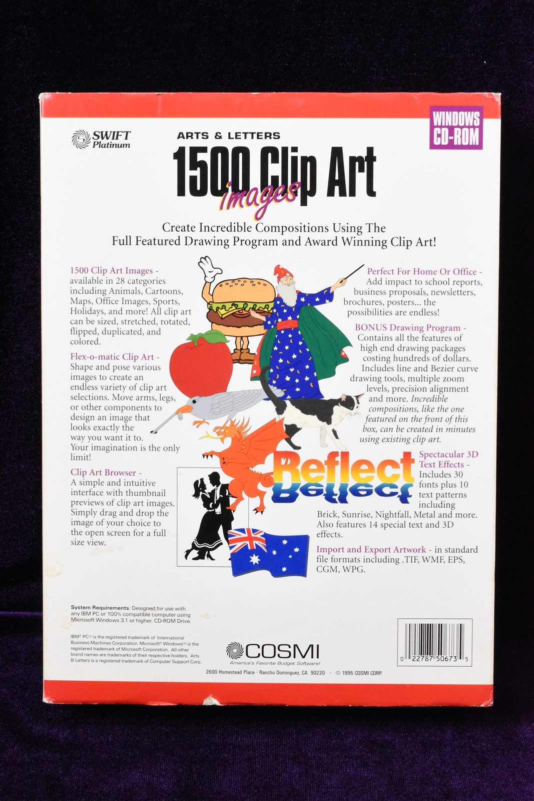 1500 Clip Art Images Computer PC Vtg CD Cosmi (1996) – Graphics Pictures Design