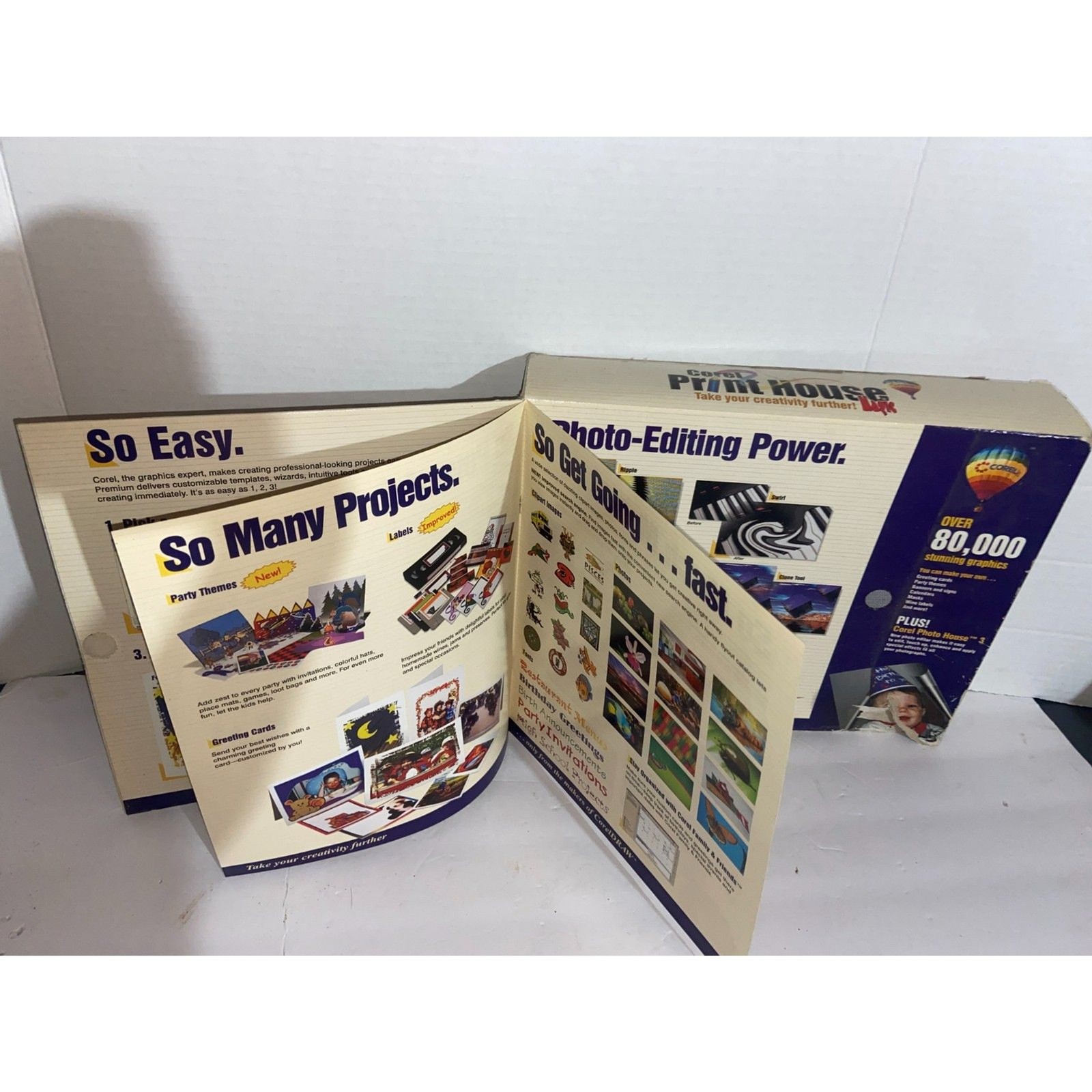 New Corel Print House Magic Premium v4.0 Big Box PC-CD Win 95/98, Sealed Discs!