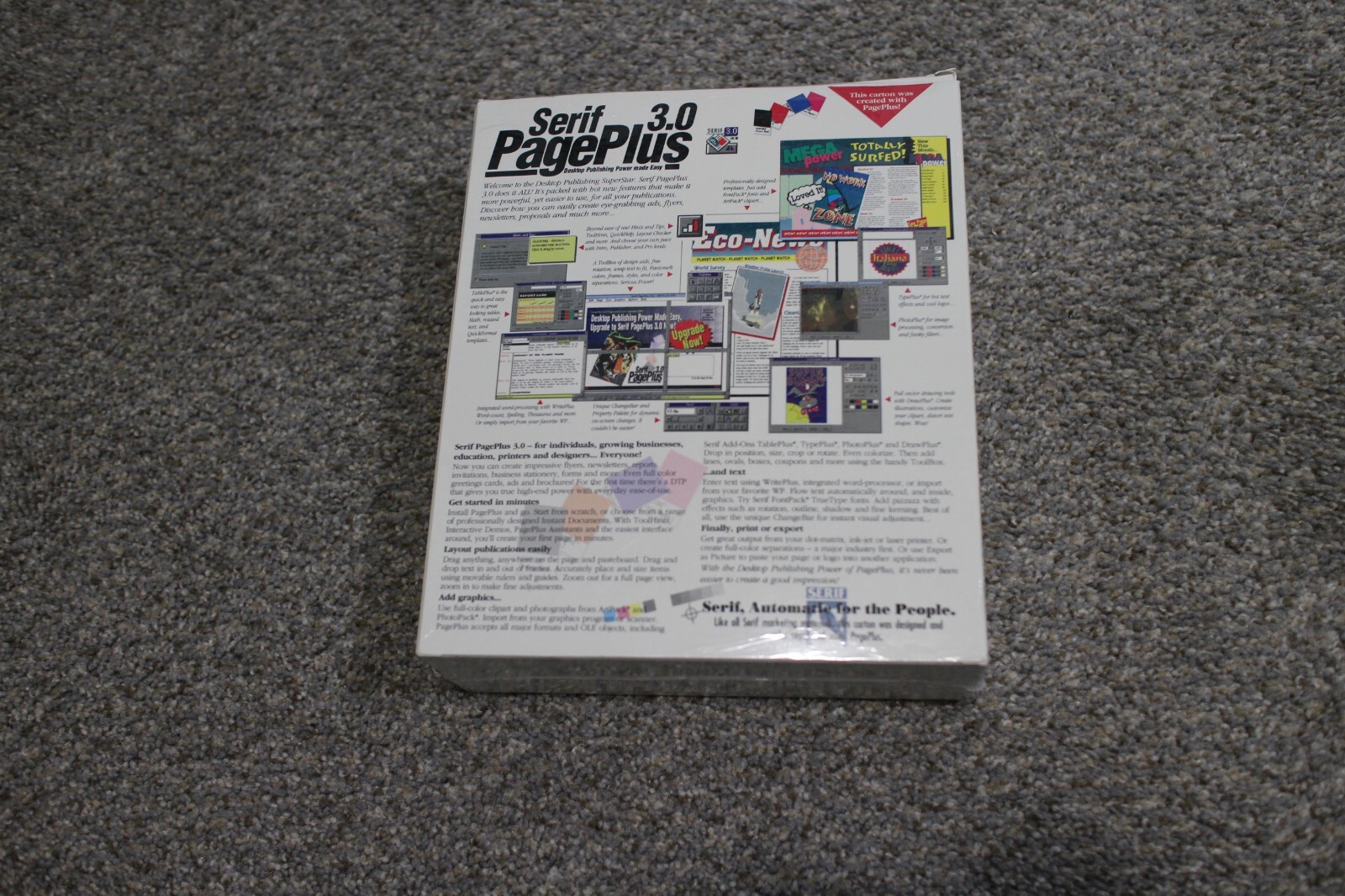 Serif Page Plus 3.0 For Windows 3.1 – 3.5″ Floppy Version – New open box