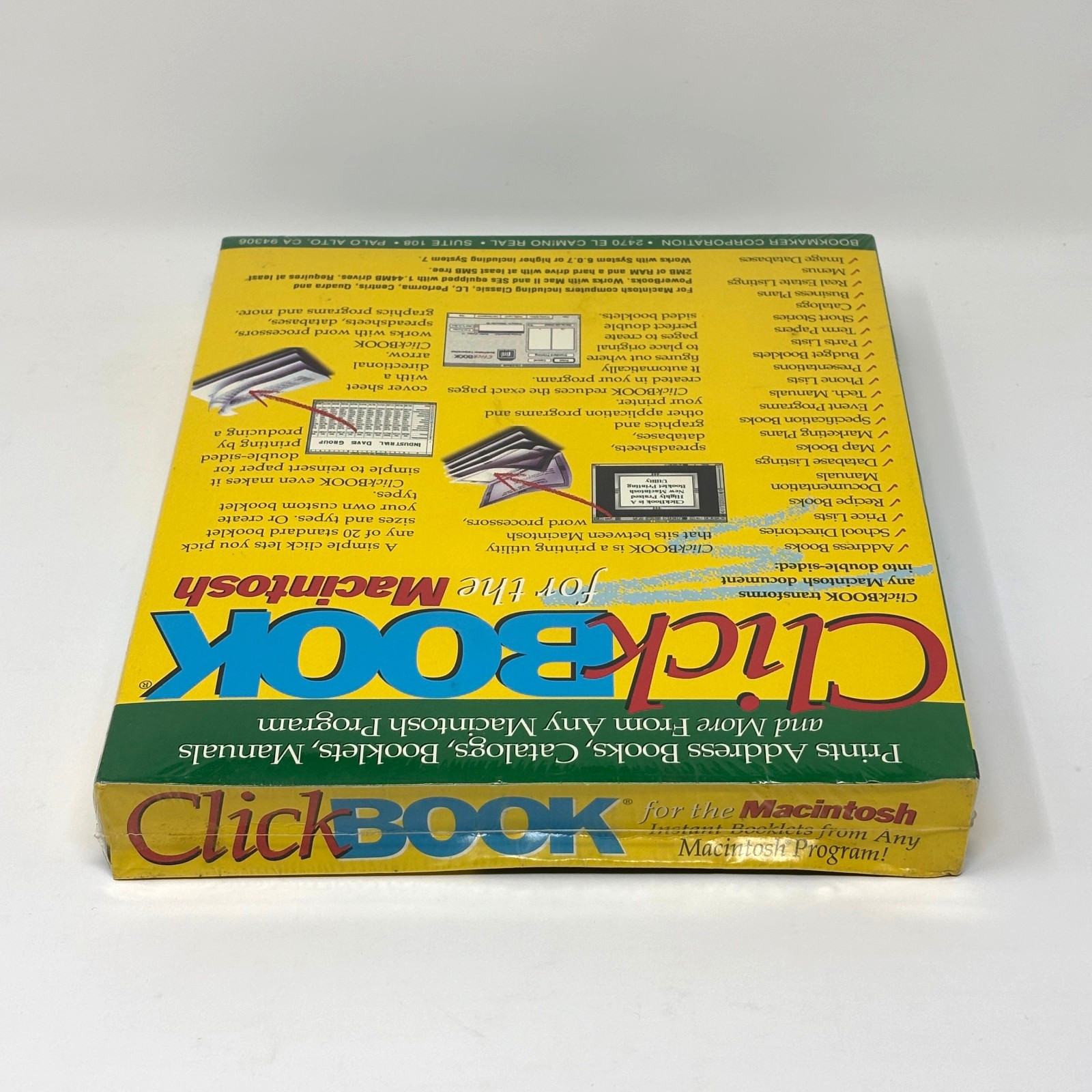 Vintage 90s Sealed Clickbook 1.2 for the Macintosh Software – Bookmaker
