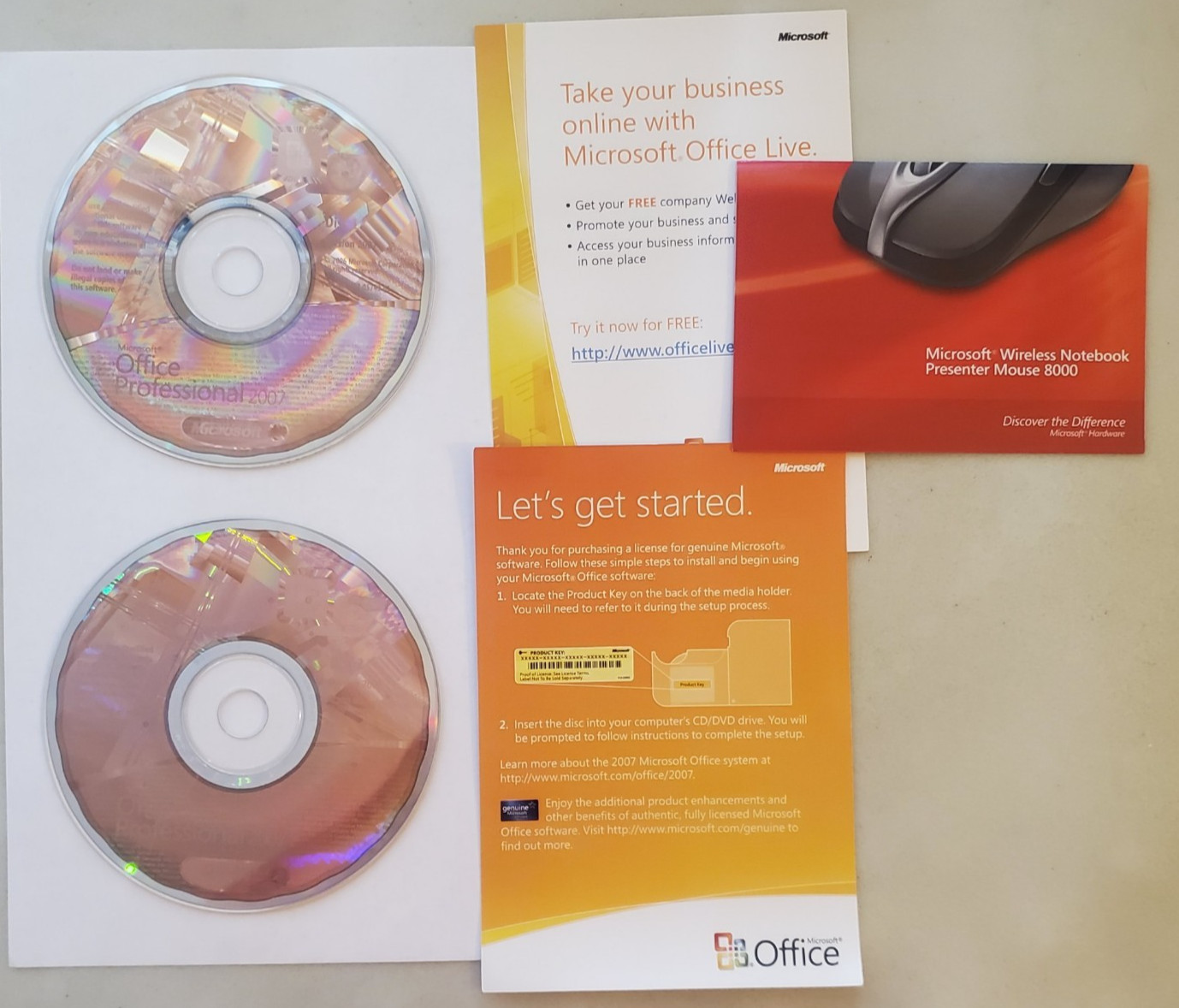 Microsoft Office Professional 2007, for Windows w/ Product Key Academic Use Only