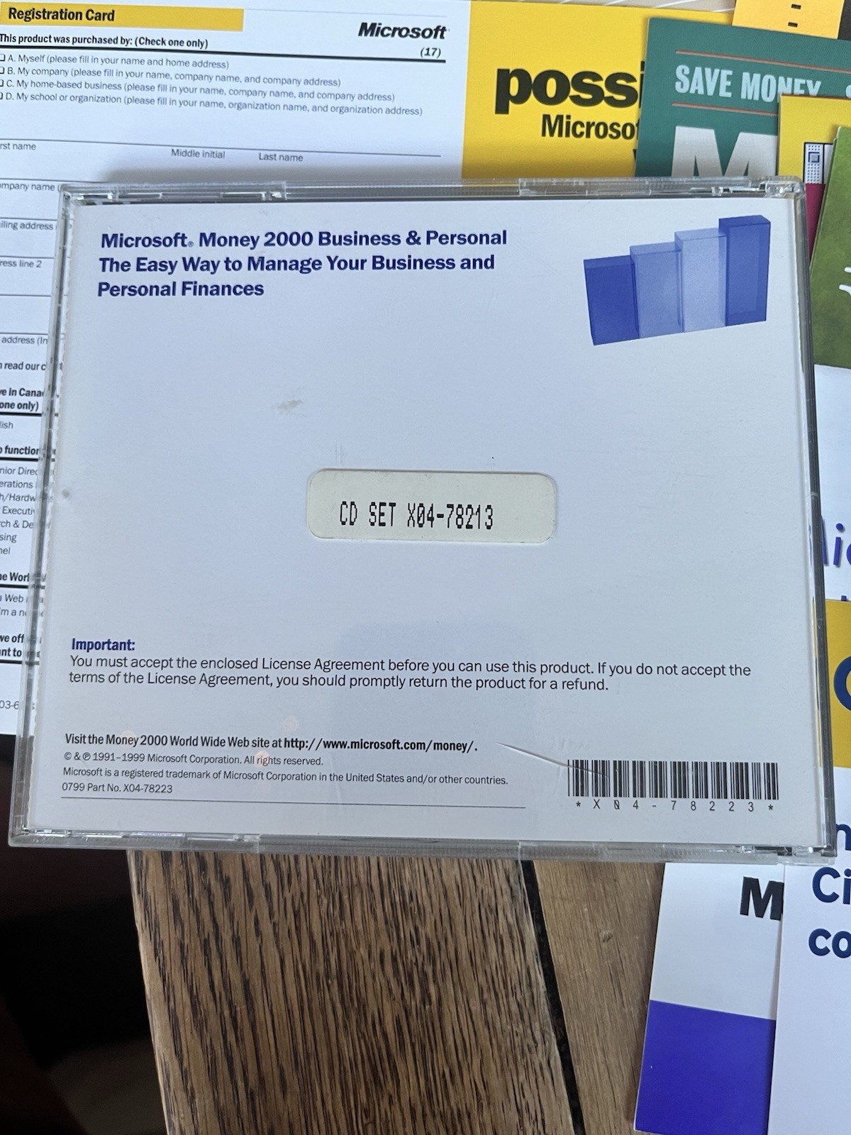 Microsoft Money 2000 Business & Personal Complete Retail Box Windows w/ Receipt
