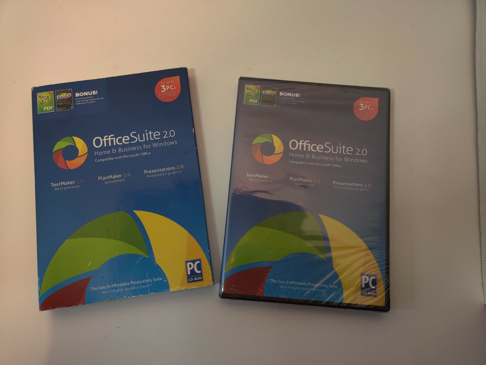 Office Suite 2.0 Home & Business for Windows PC CD-ROM 3 Programs With Bonus NEW
