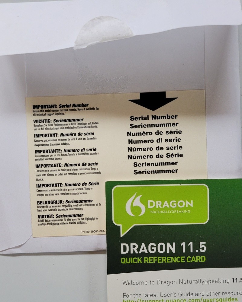 Dragon NaturallySpeaking Home 11.5 Speech Recognition Software – No Box/Headset
