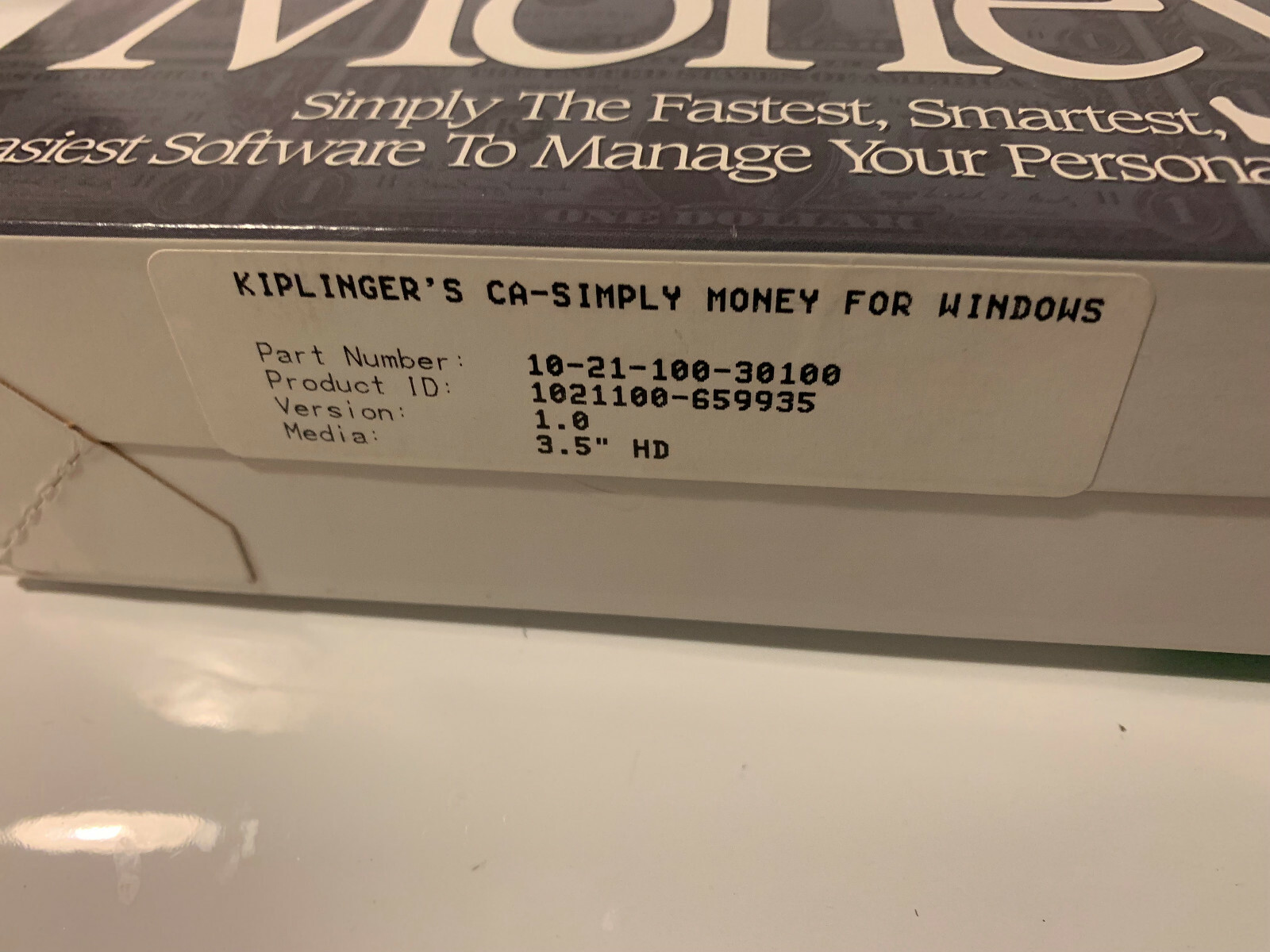 CA SIMPLY MONEY KIPLINGER’S V1.0 3.5″ DISKETTE VERY COLLECTIBLE 10-21-100-30100