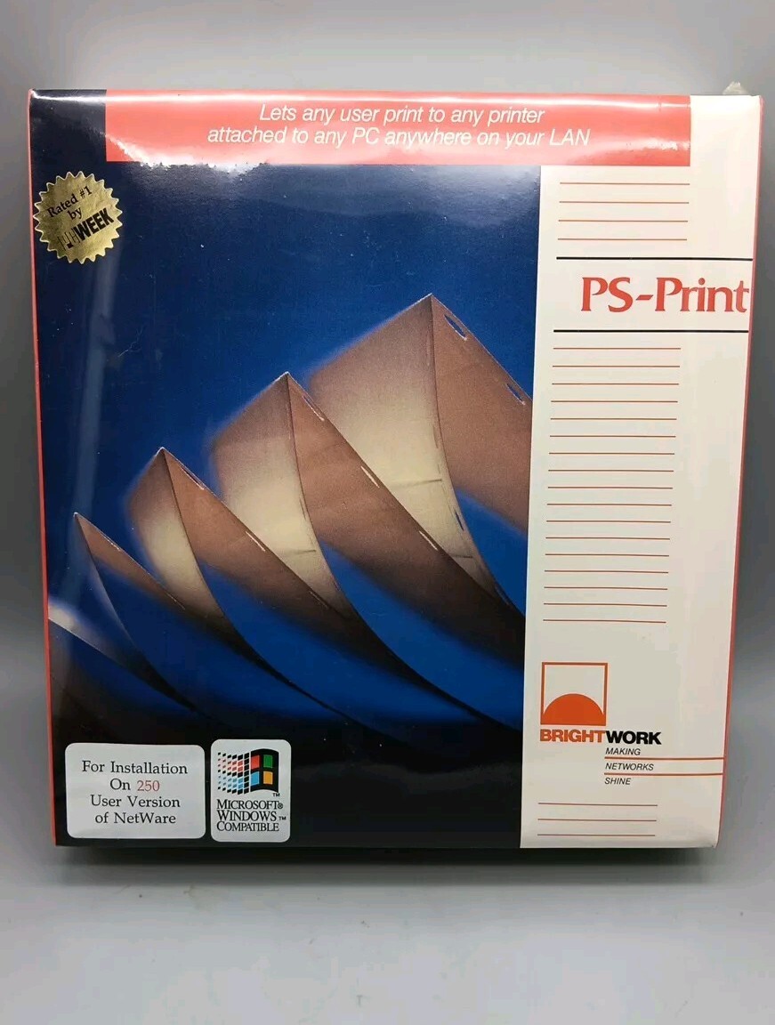 Brightwork PS-Print Software Network Printing LAN Windows Netware