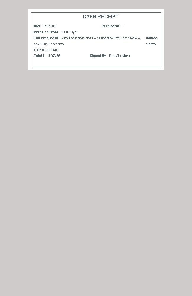 Cash Receipt Software Management App Generator Maker Billing Invoice ON SOFT02