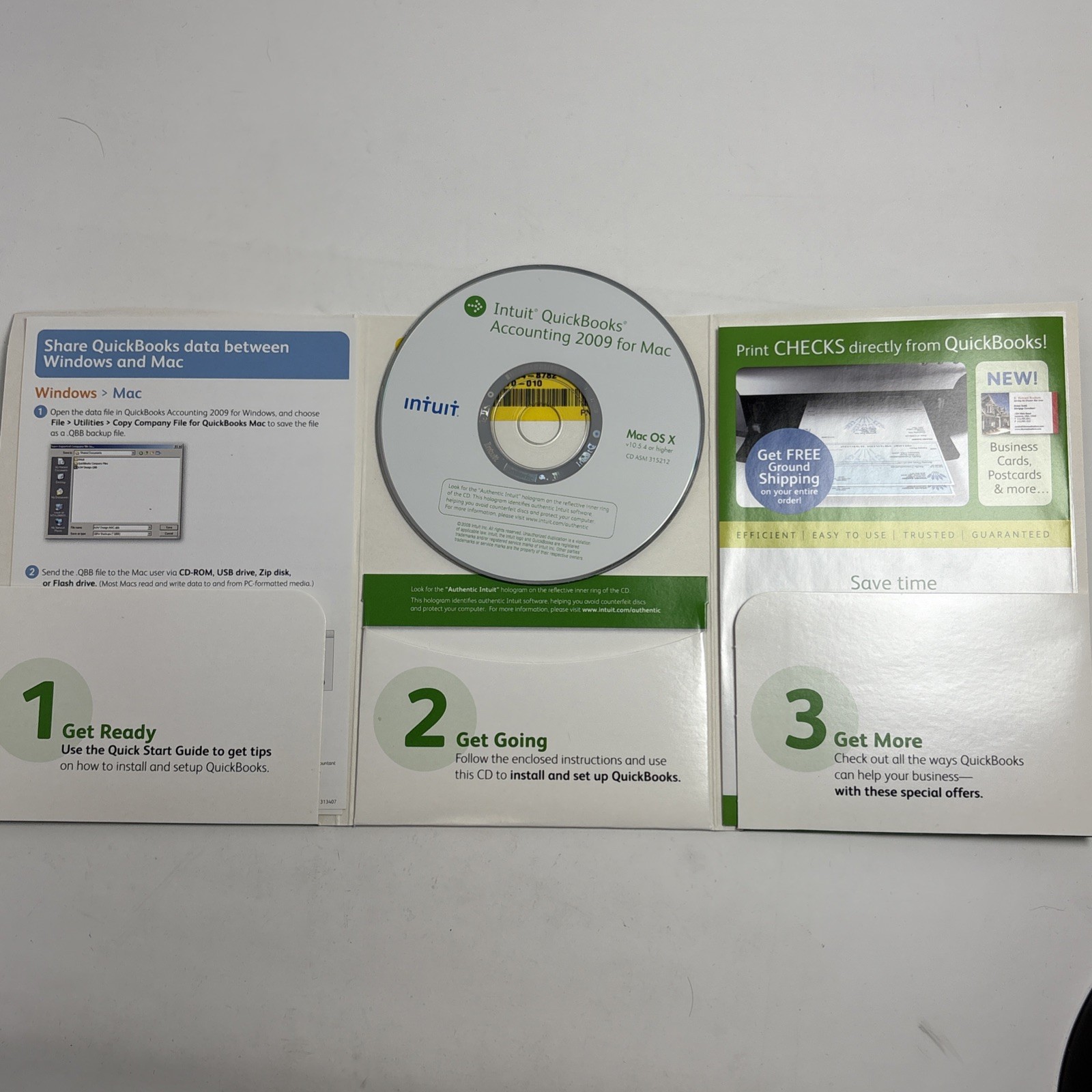 Mac Intuit QuickBooks 2009 Accounting Software CD W/Key Code NO SUBSCRIPTION